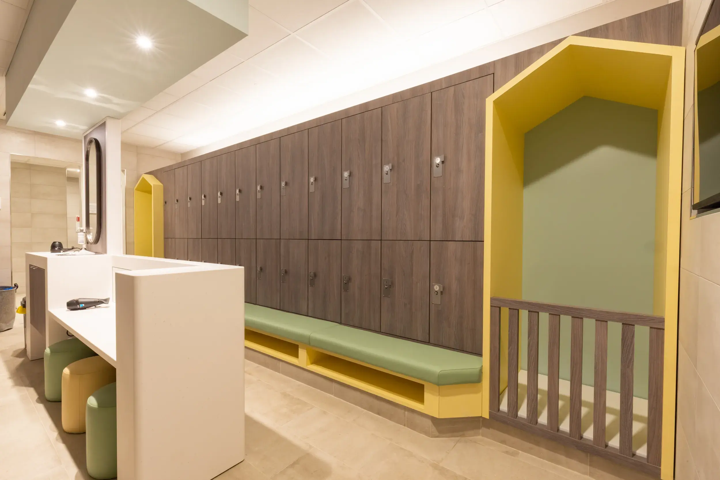 Family friendly changing rooms at David Lloyd Bicester