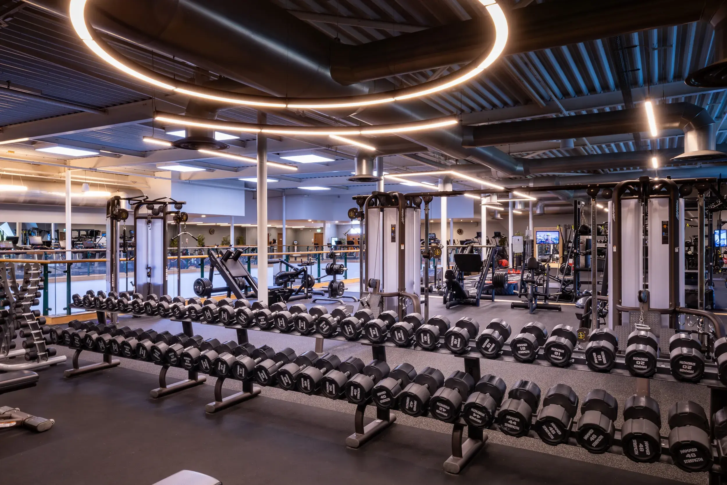 The gym at David Lloyd Manchester Trafford City