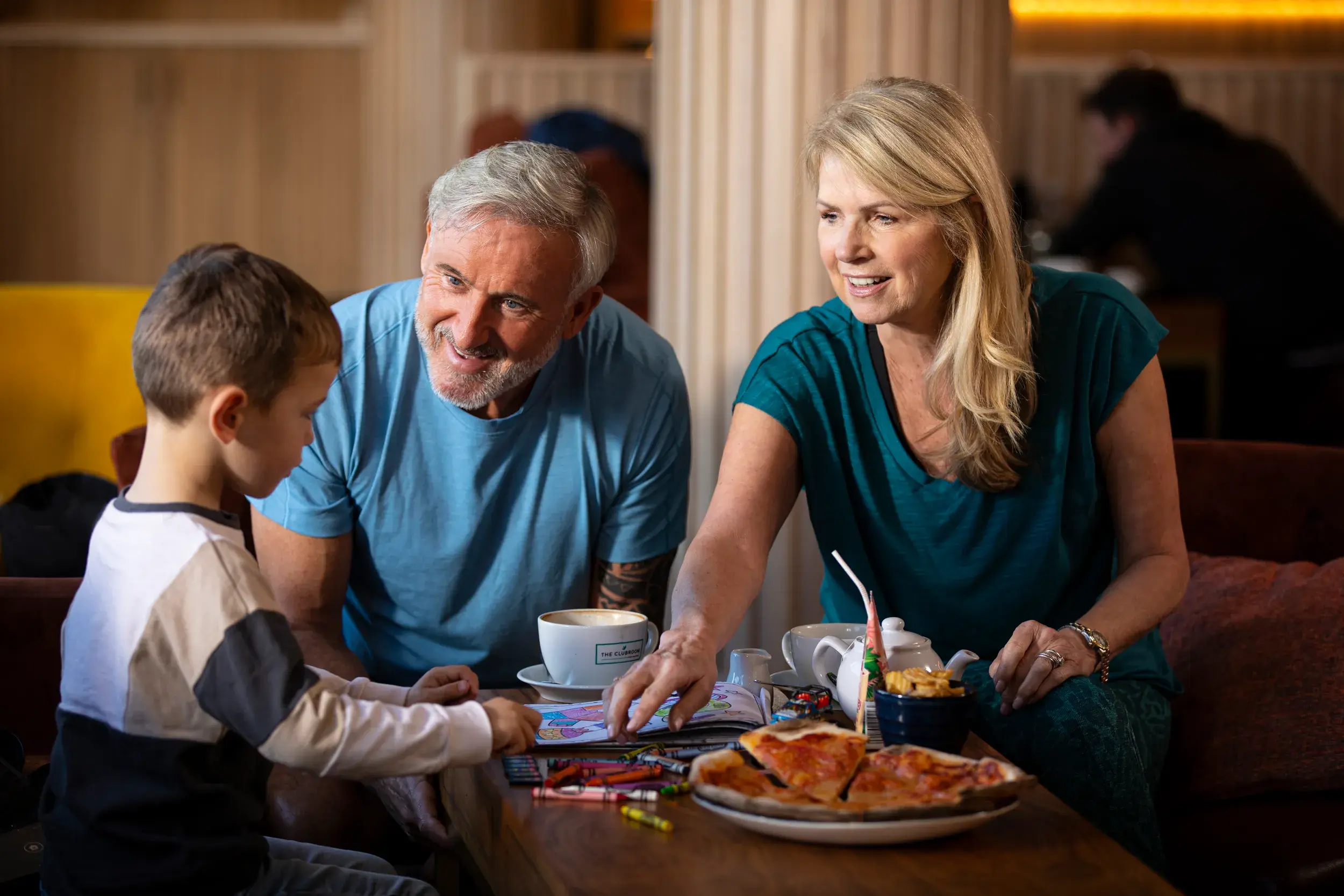 A family, enjoying the club