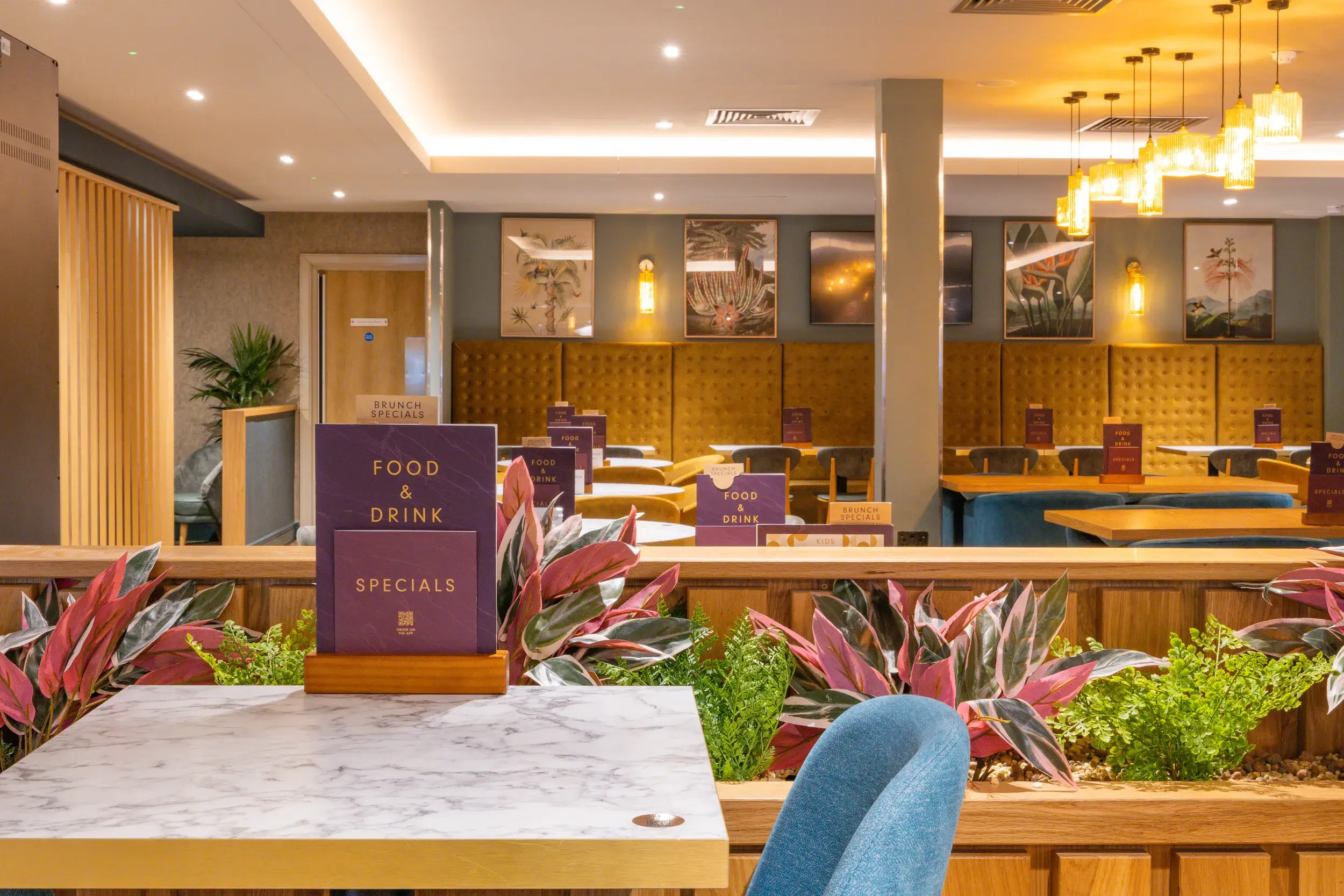A seating area in the the Clubroom