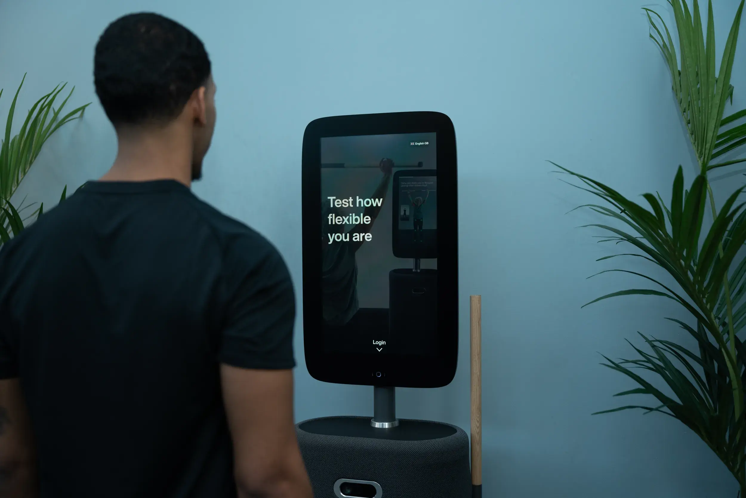 A man using the Body Hub machine