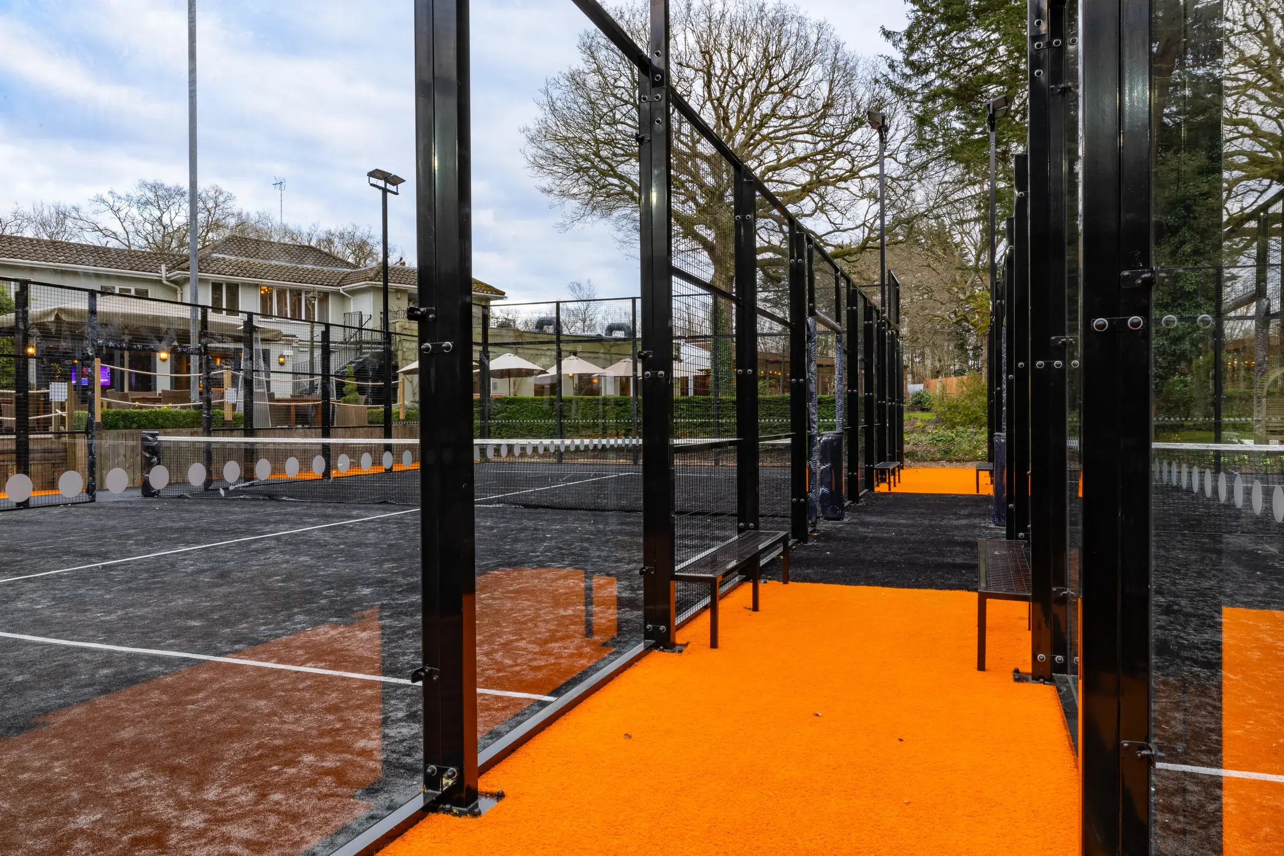 Outdoor padel courts