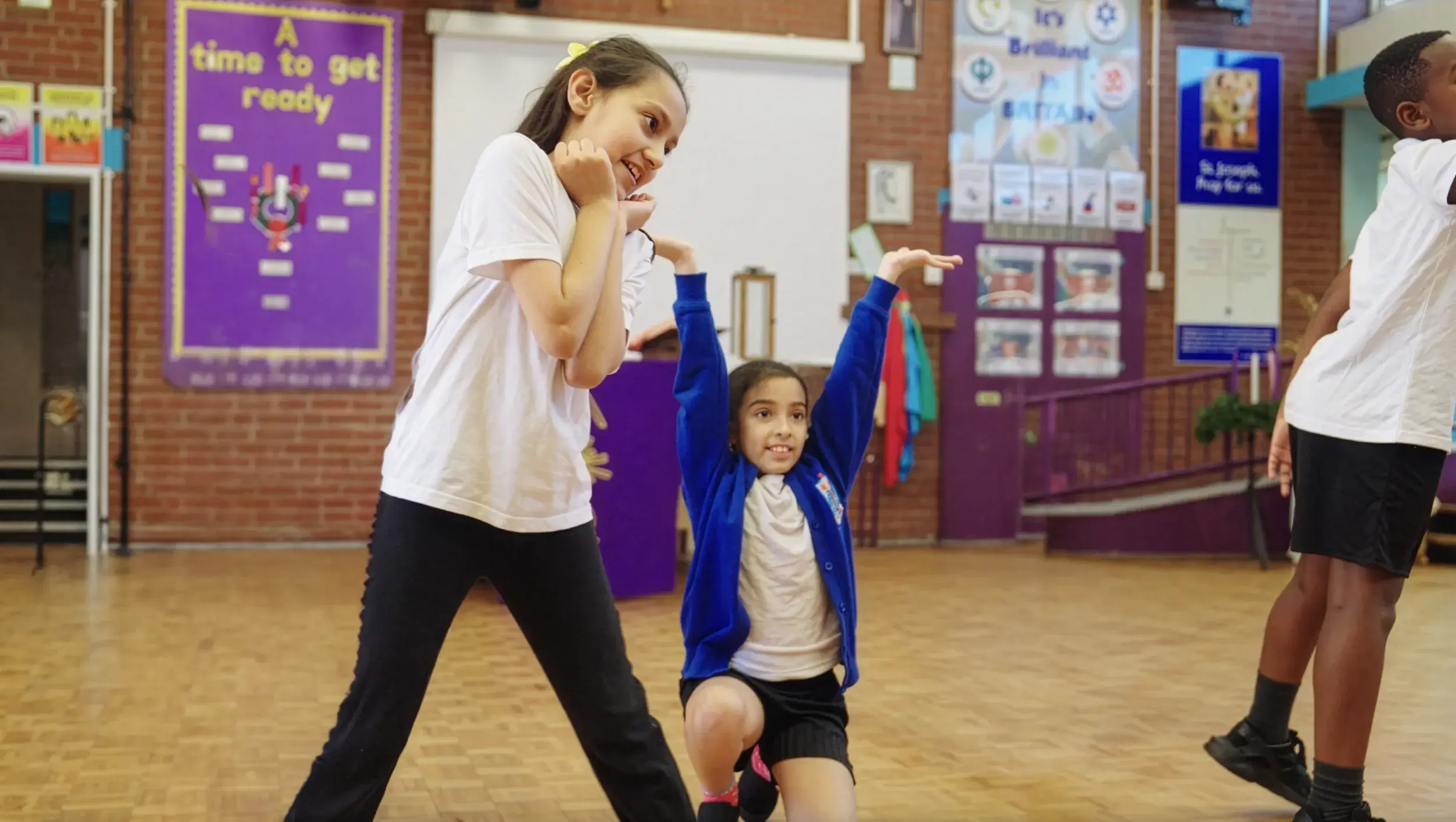 Girls enjoying a dance and movement class