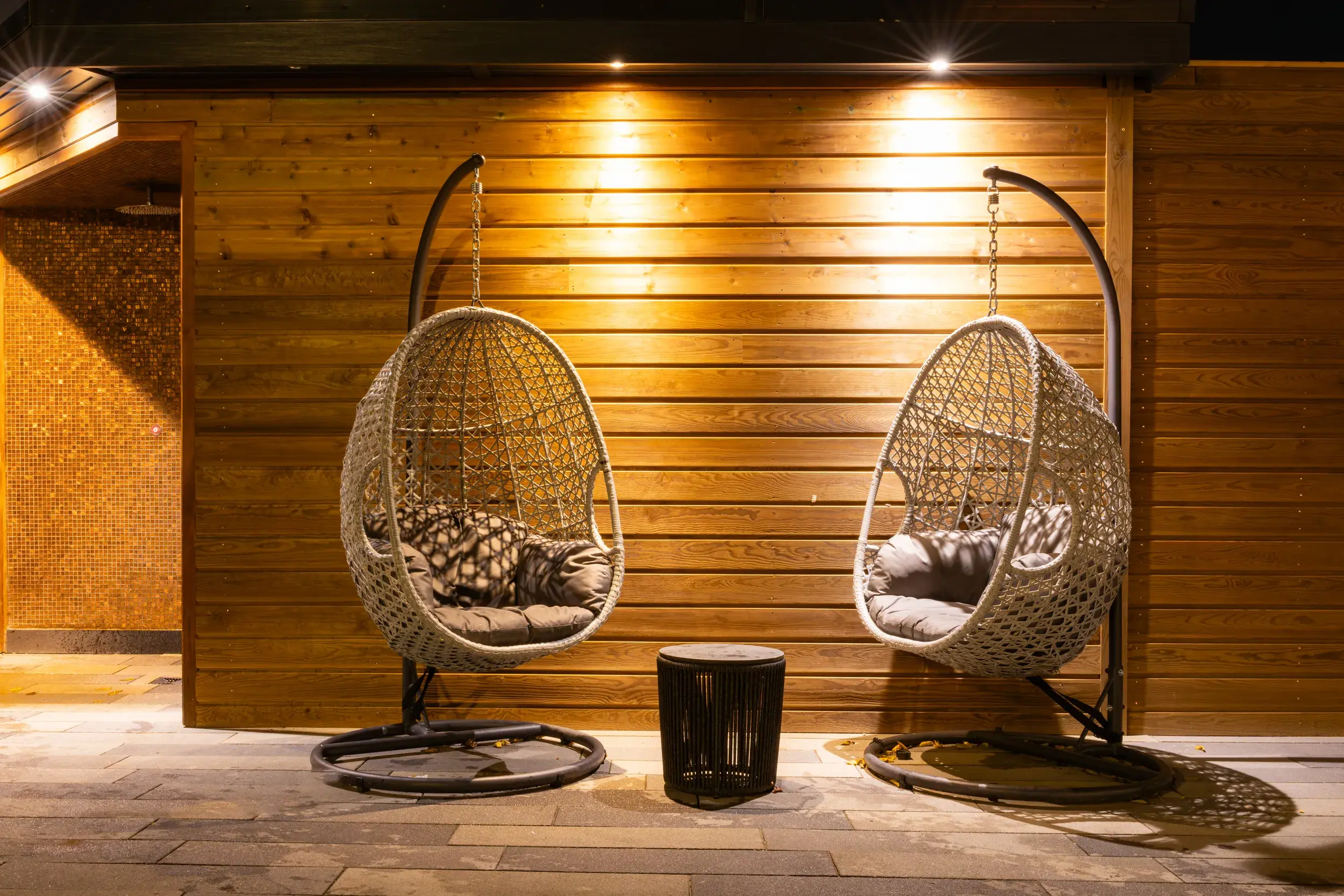 A woman relaxing in the whirlpool