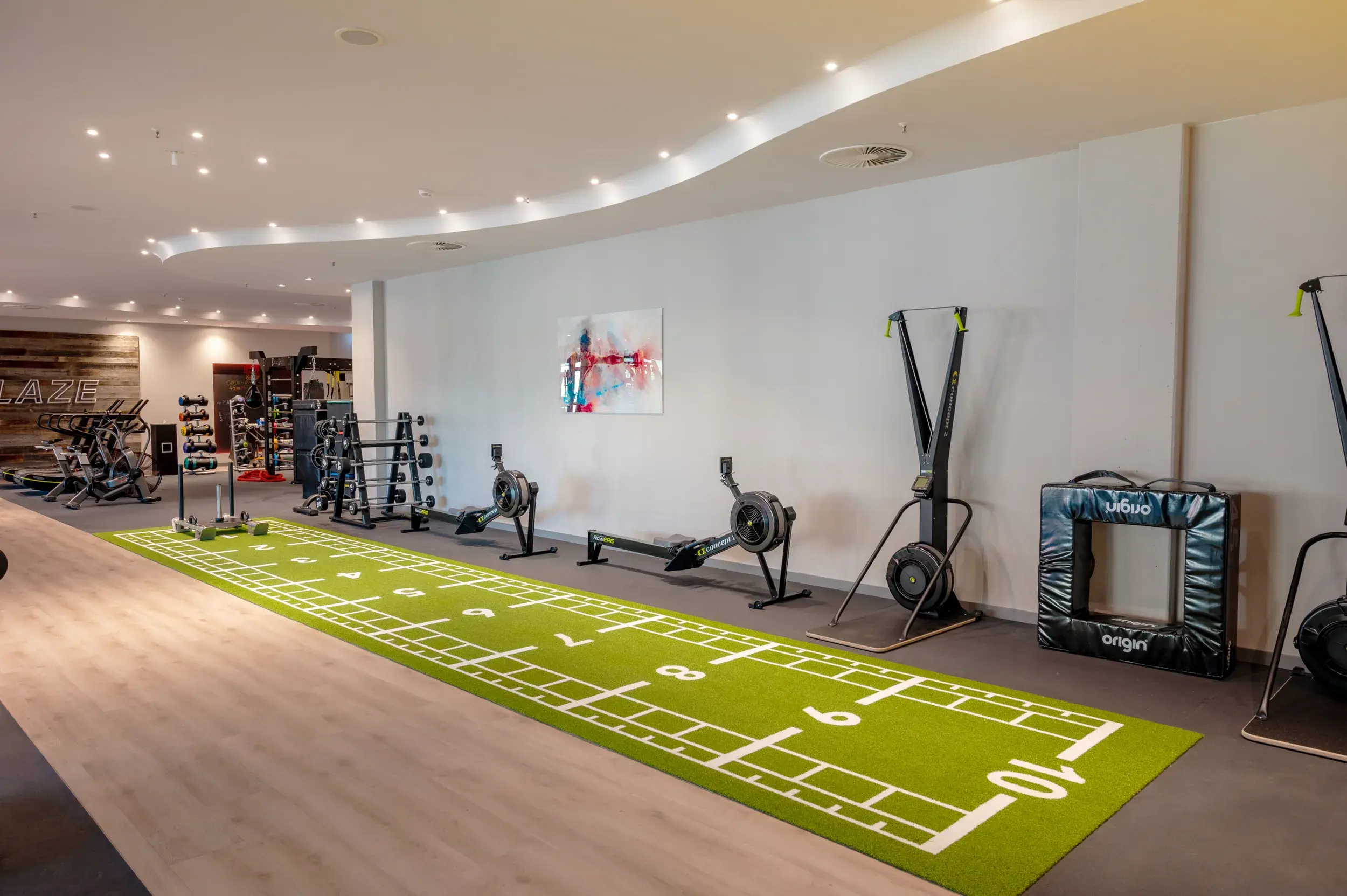 The interior of David Lloyd Meridian Berlin Spandau's gym