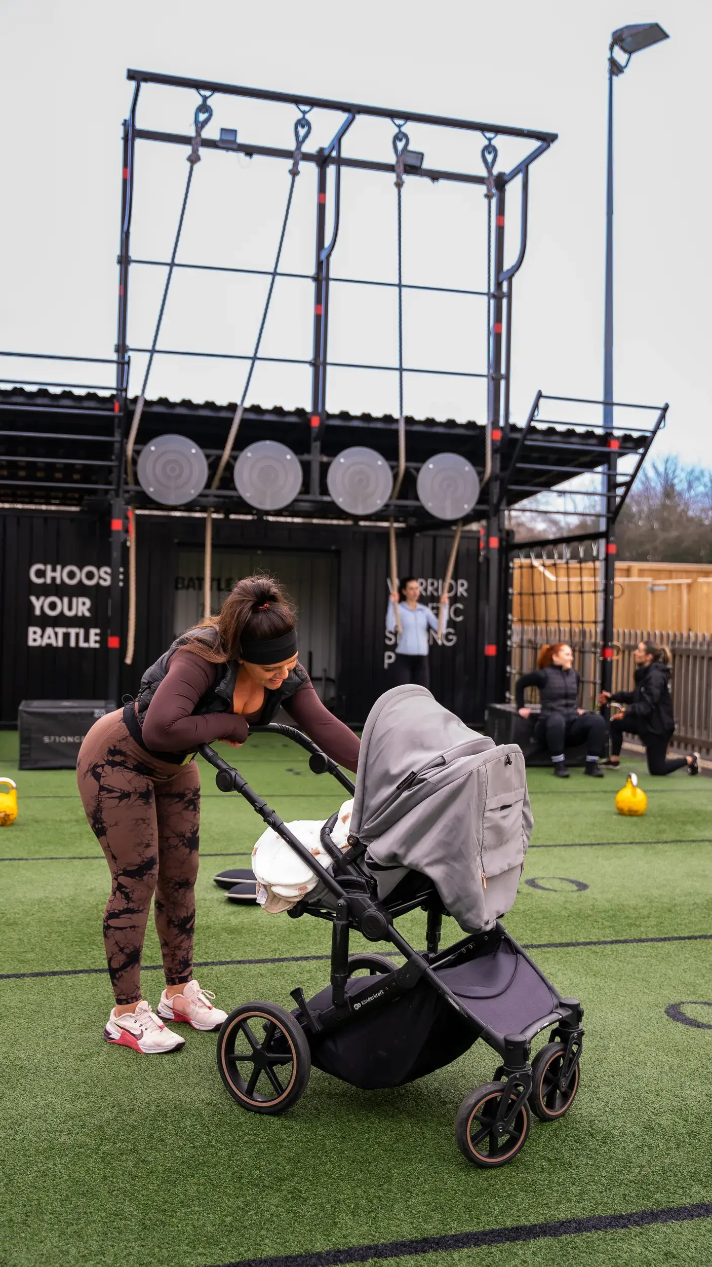 A woman doing a buggy class