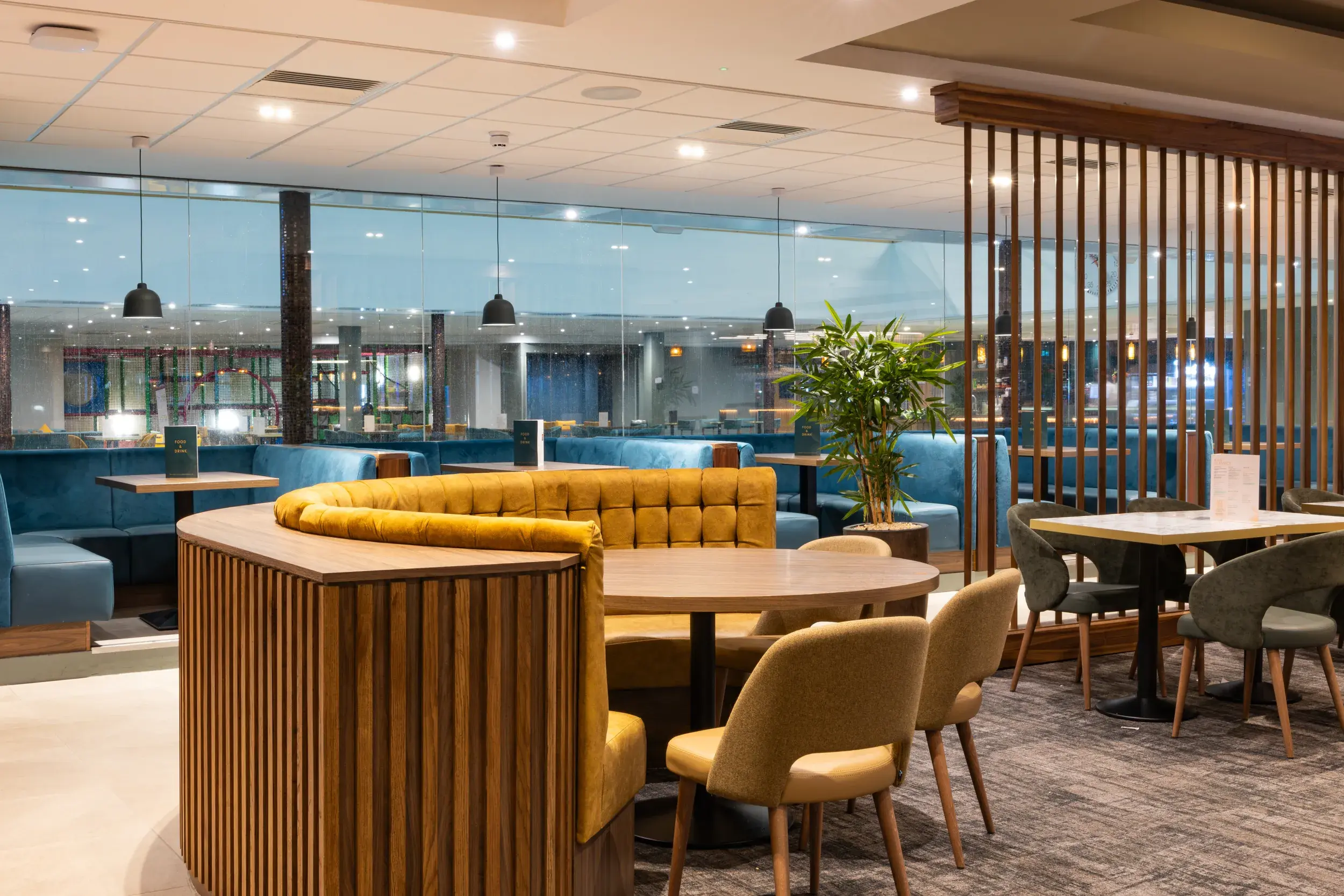 A comfortable seating area in the the Clubroom