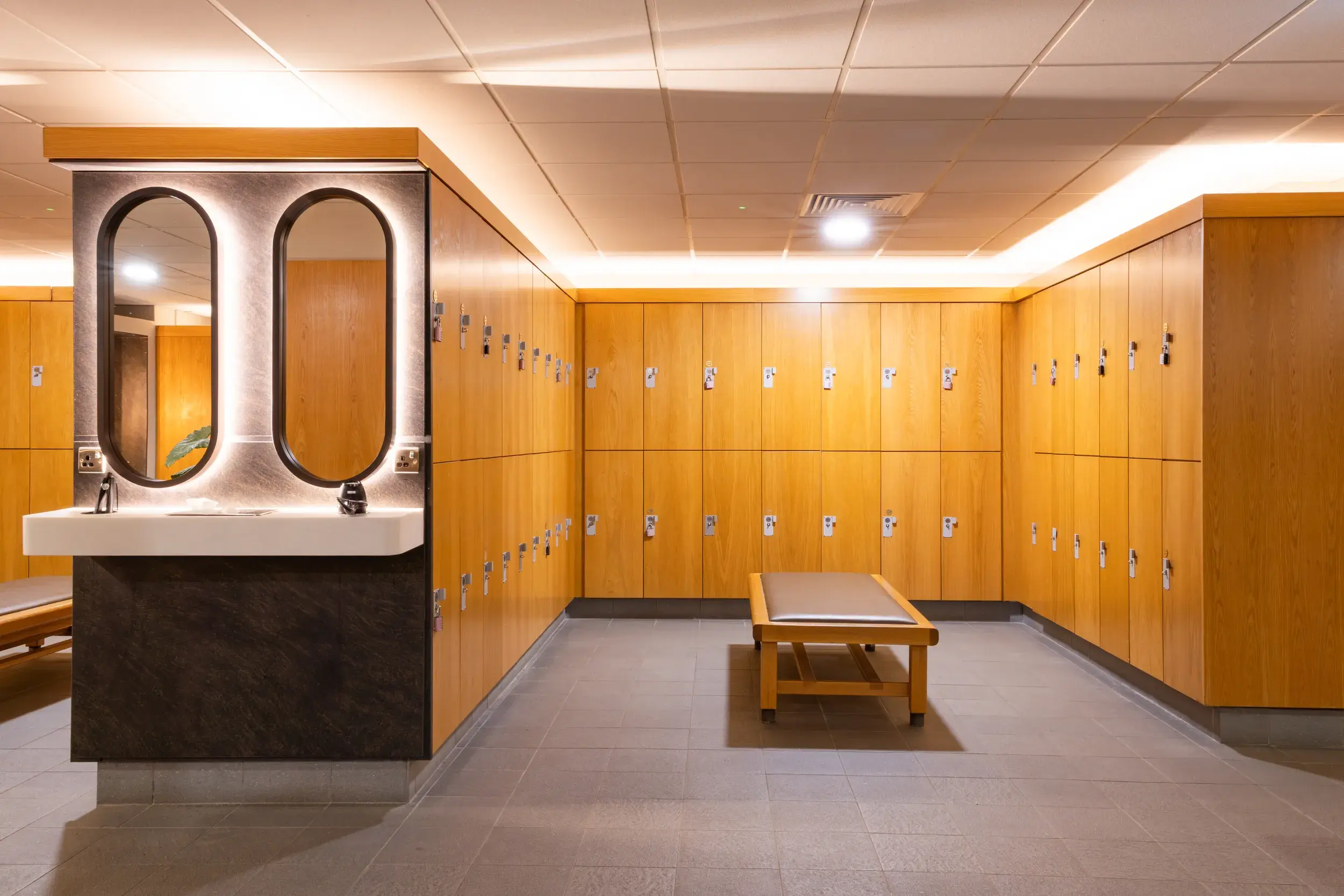 Changing room at David Lloyd Liverpool Speke