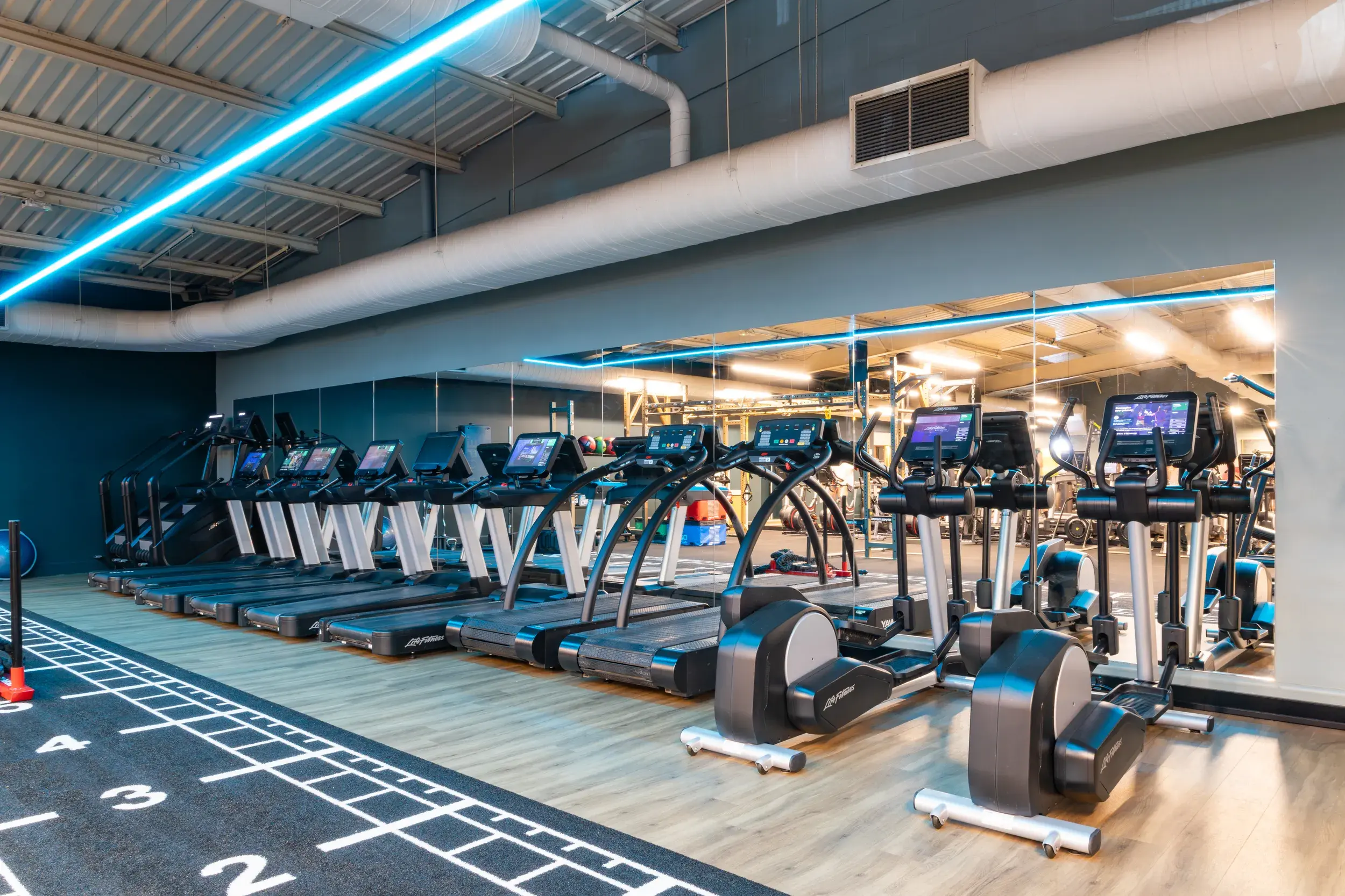 Gym equipment at David Lloyd Lichfield