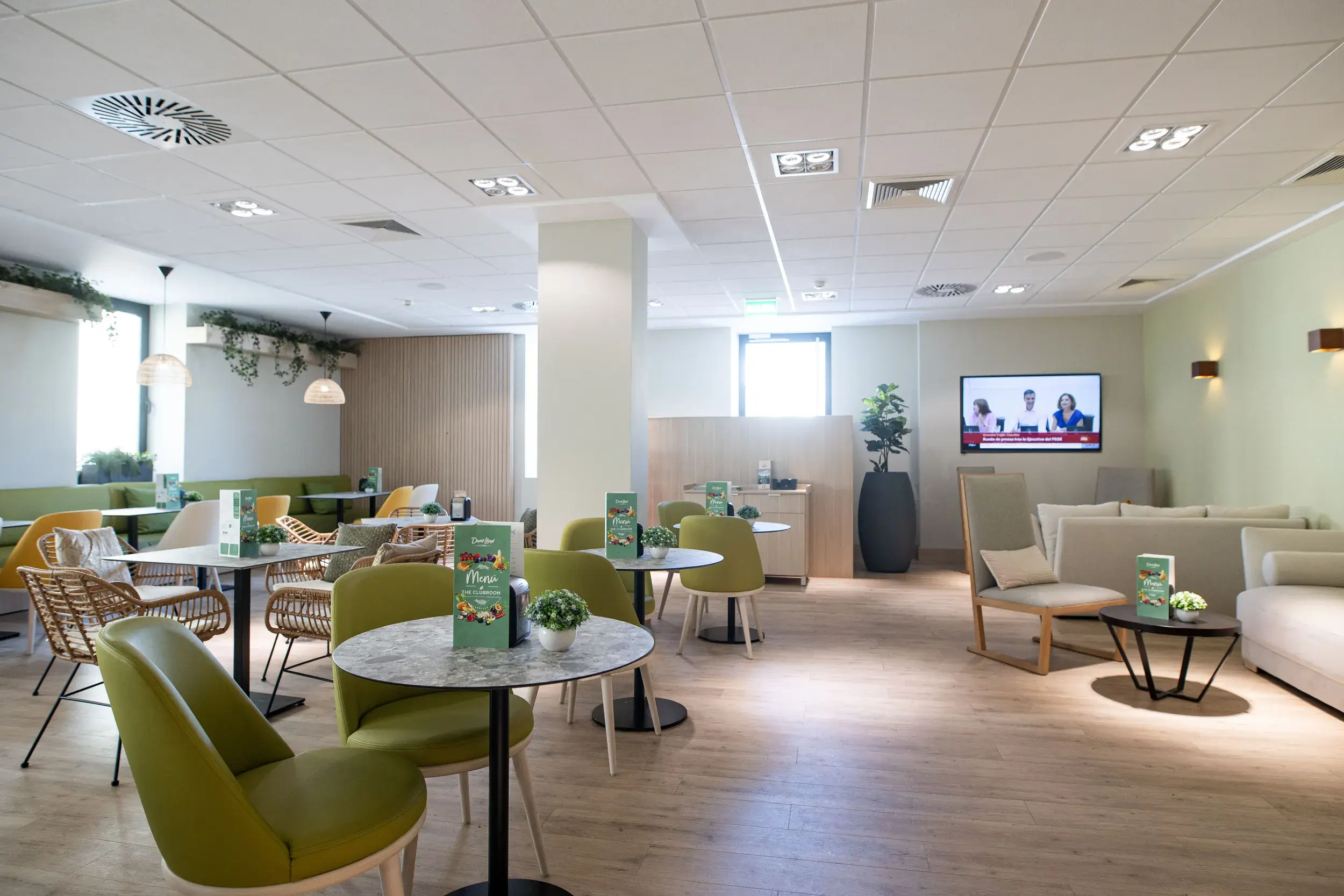 A comfortable seating area in the the Clubroom
