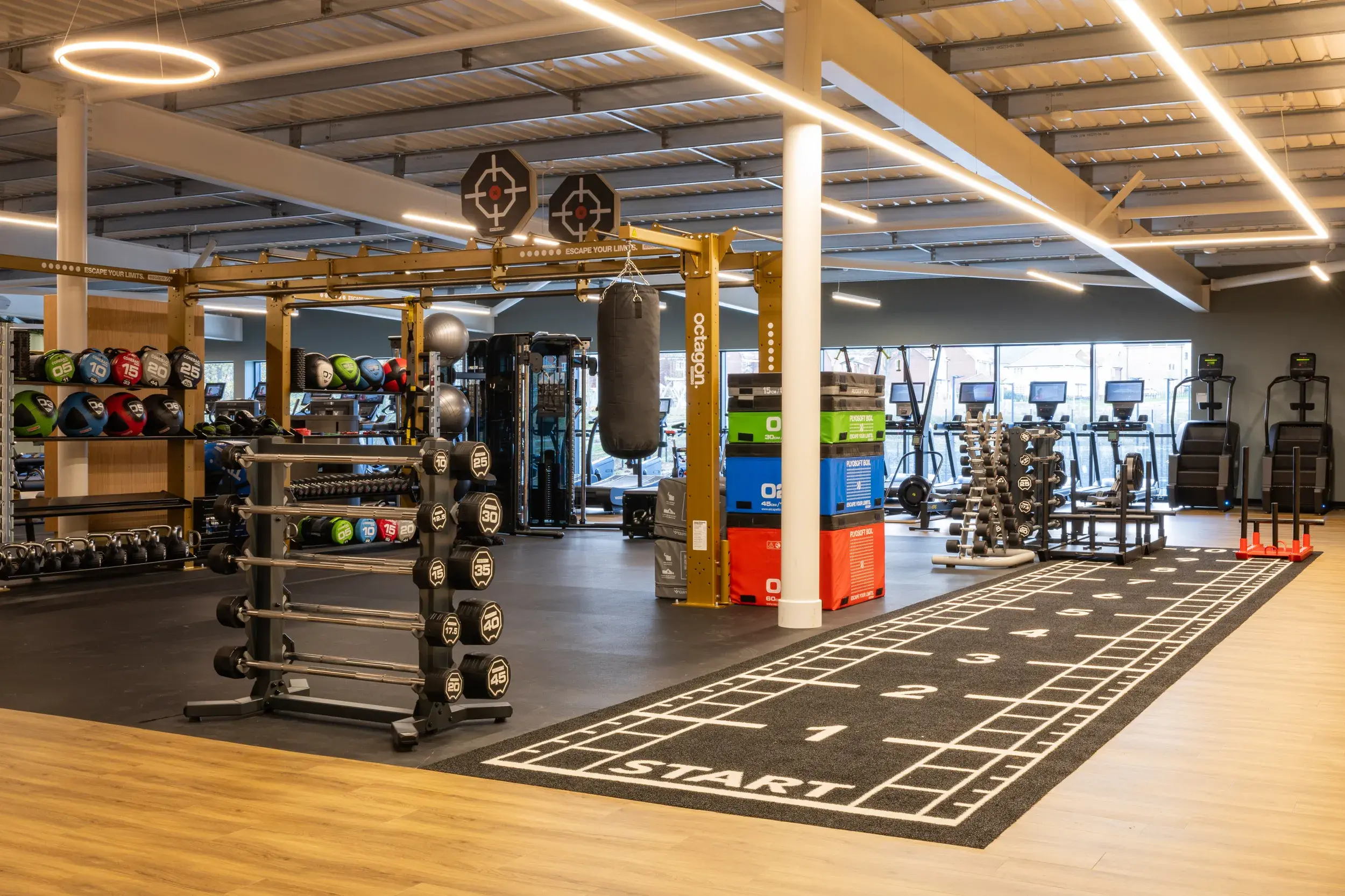The gym floor at David Lloyd Bury St Edmunds