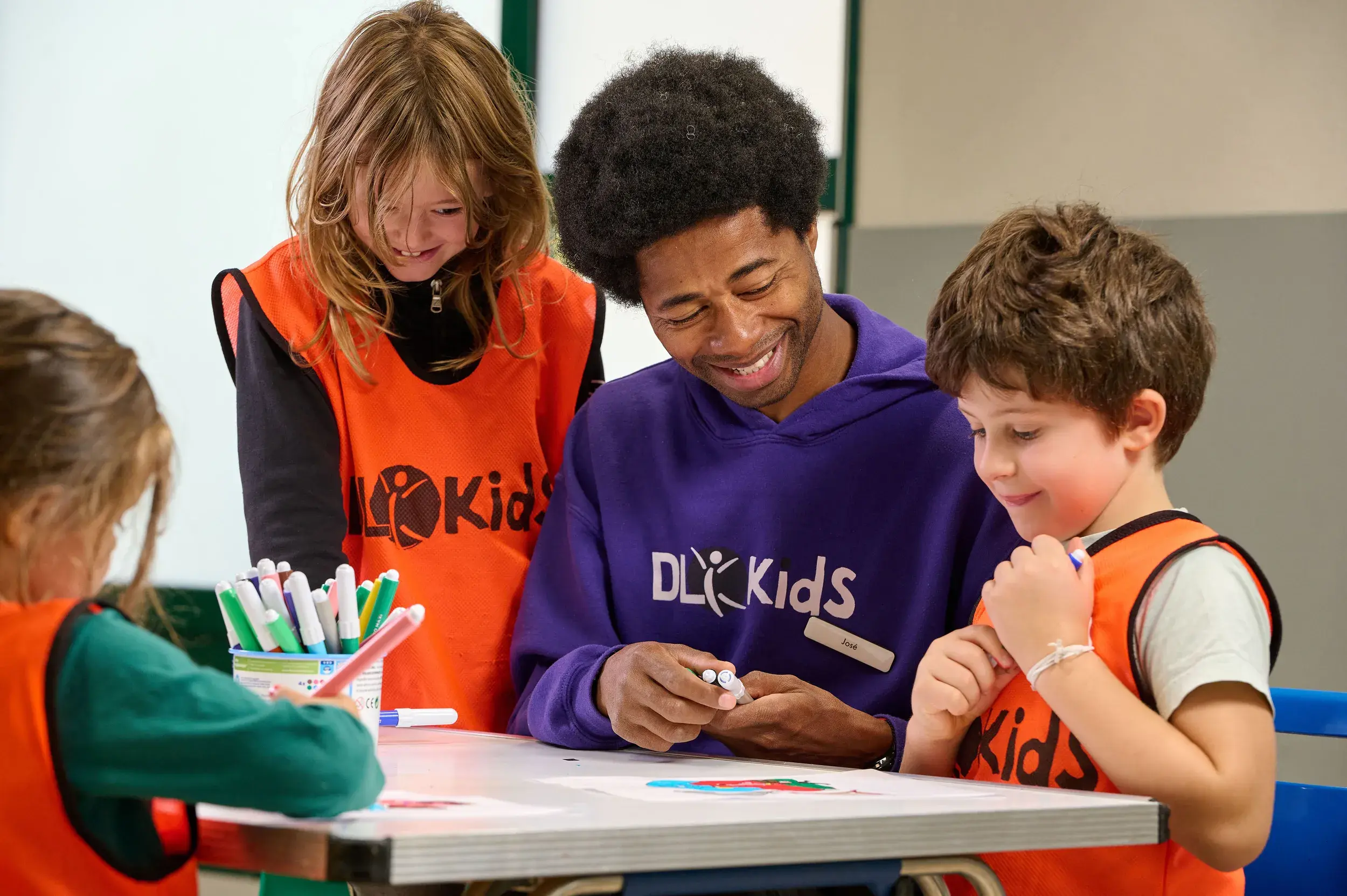 Holiday club - boys cheering