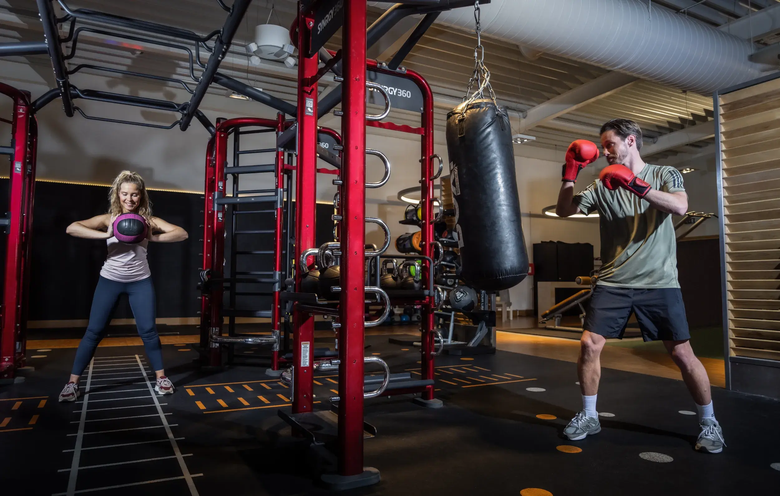 People working out in the gym