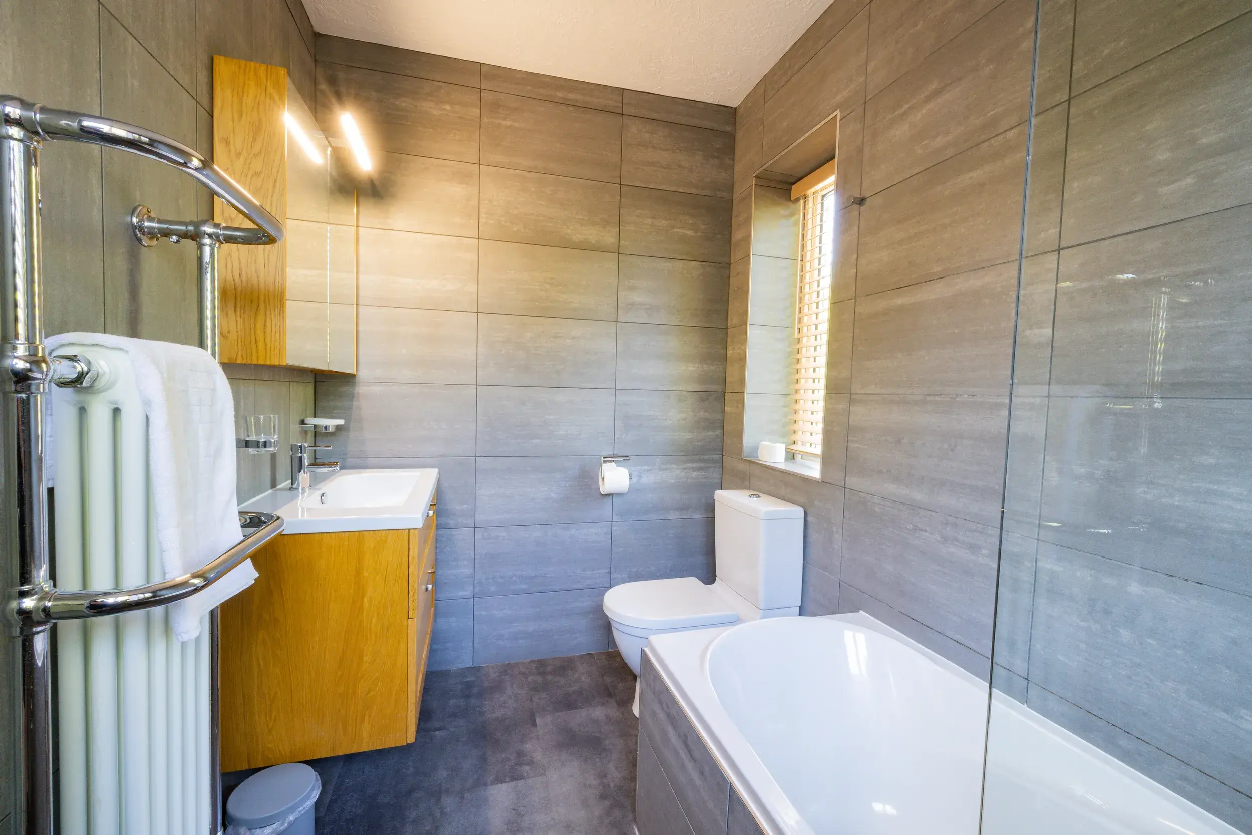 Room 3 bathroom at David Lloyd Wickwoods Hotel