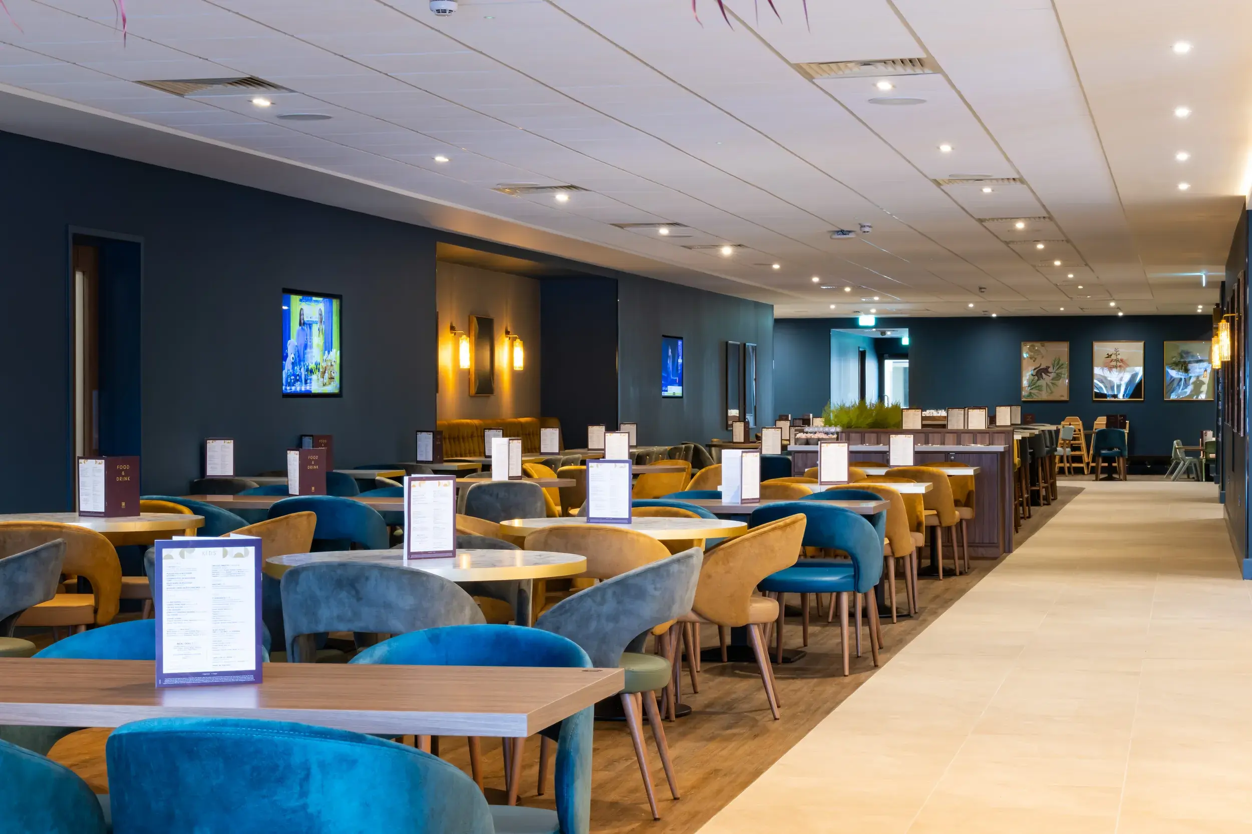 A comfortable seating area in the the Clubroom