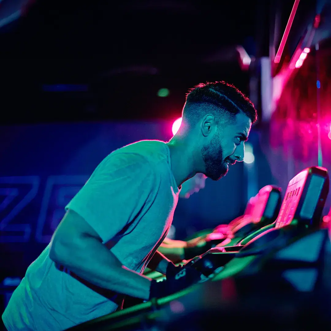 A man doing a BLAZE class