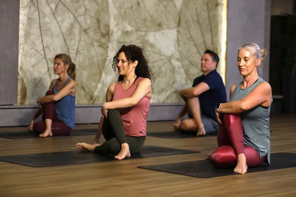 People in a yoga class