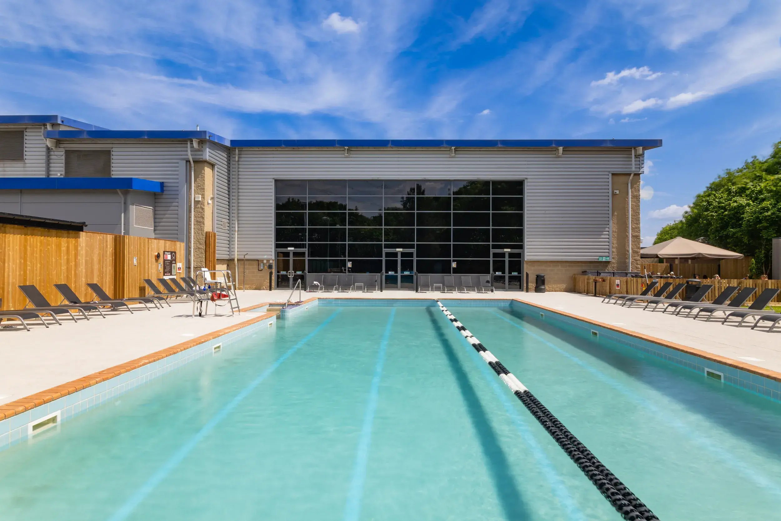 Outdoor swimming pool at David Lloyd Lichfield
