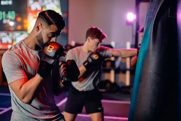 A man working out in the gym