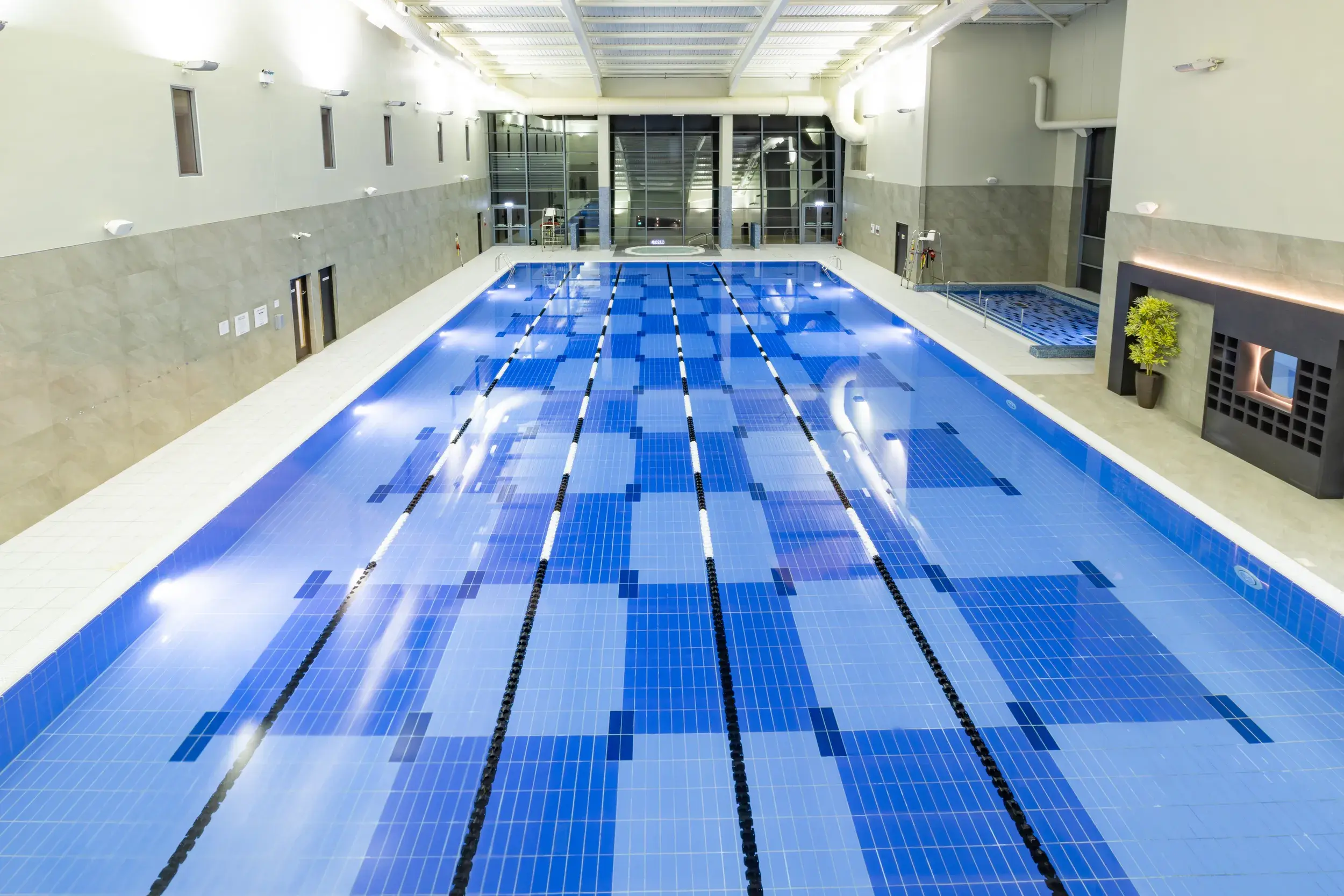 The indoor swimming pool