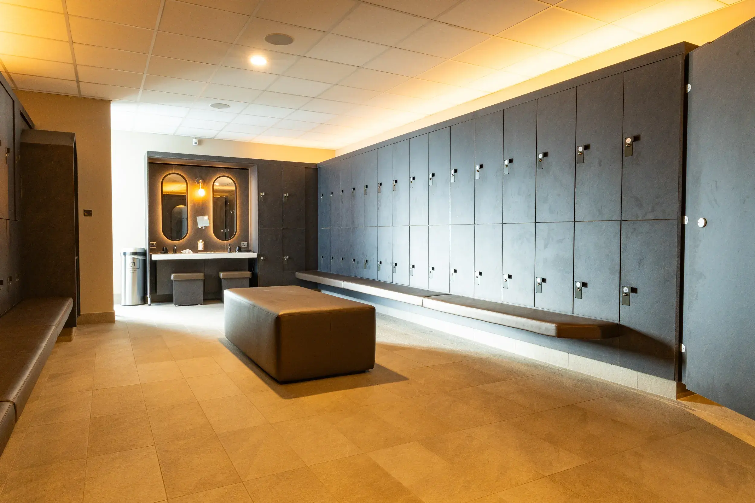 Spacious changing rooms