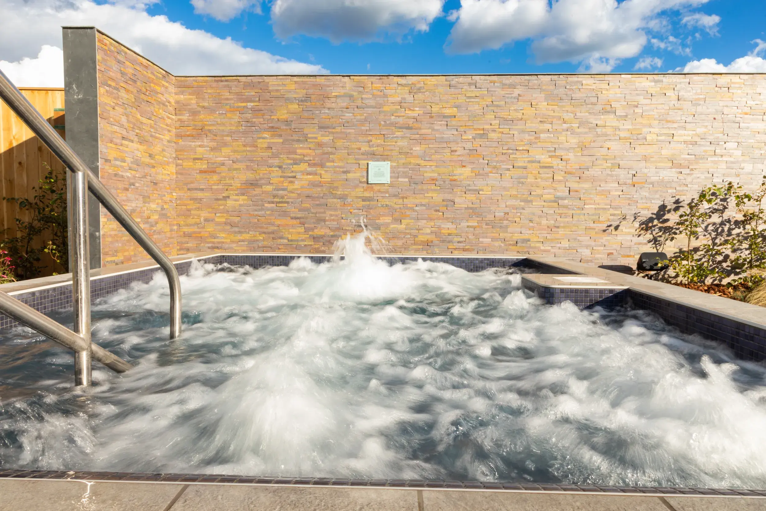 The outdoor hydro pool