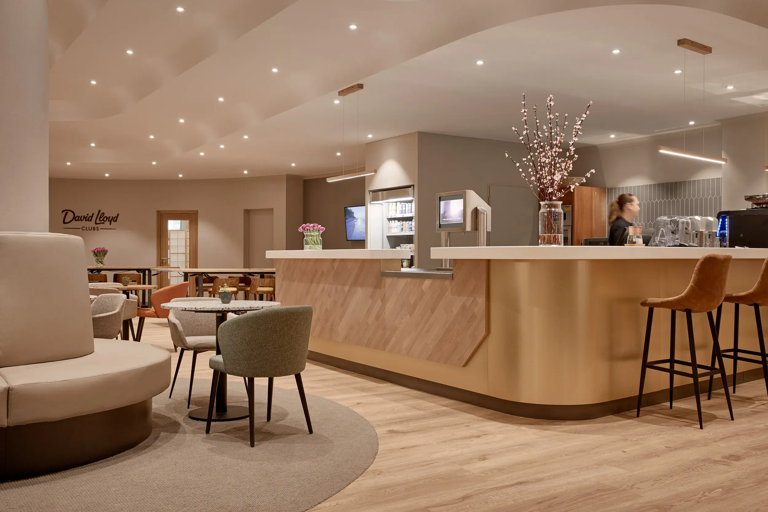 A comfortable seating area in the the Clubroom