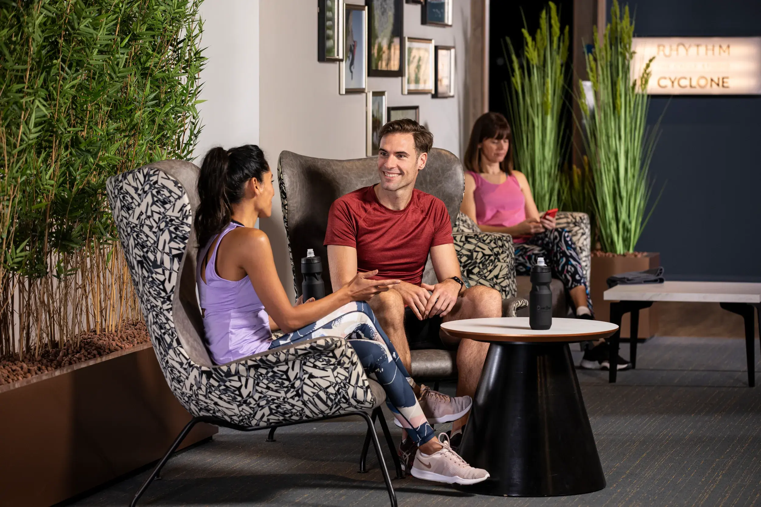 Two women chatting over a coffee at David Lloyd Herne Bay