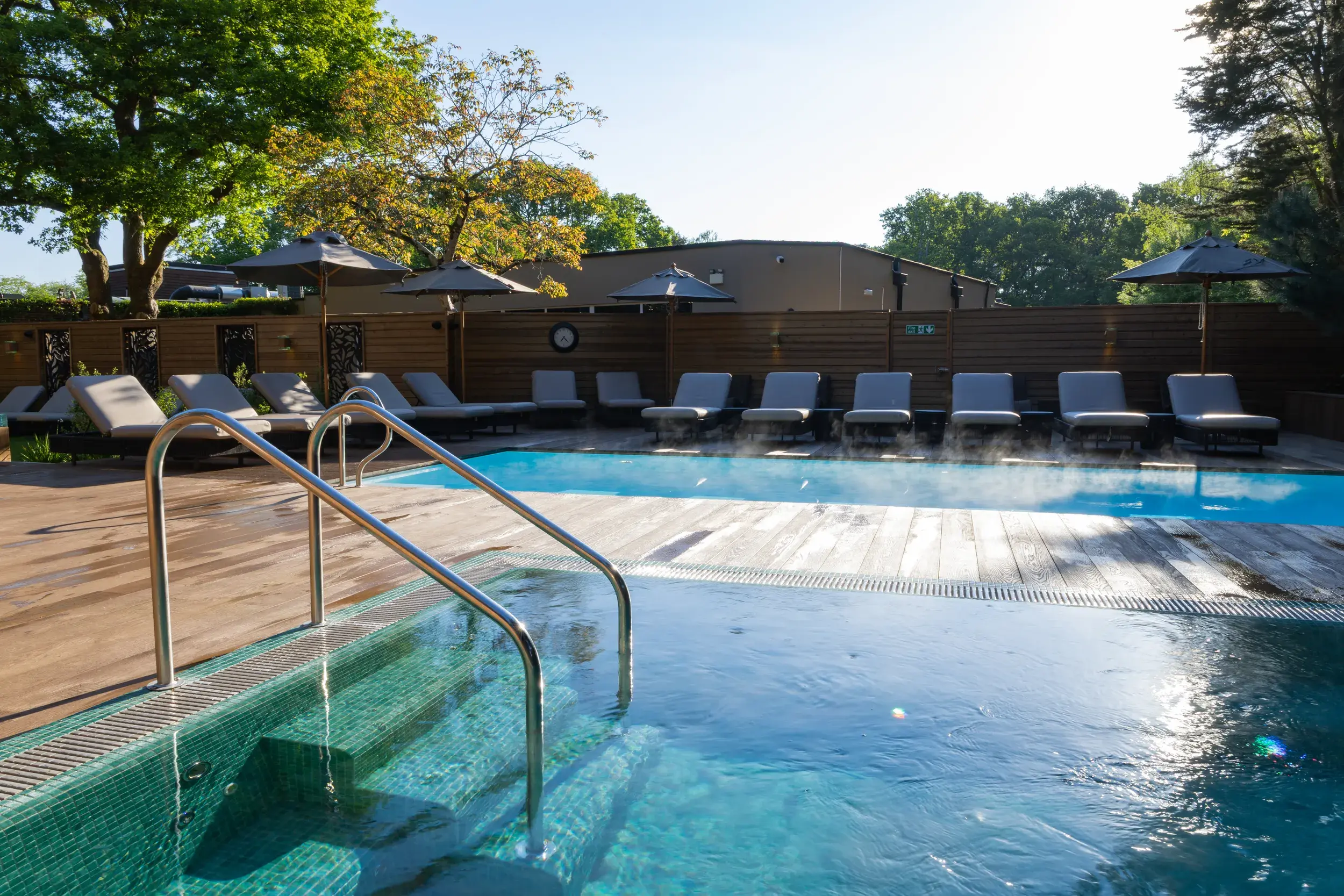 The outdoor hydro pool