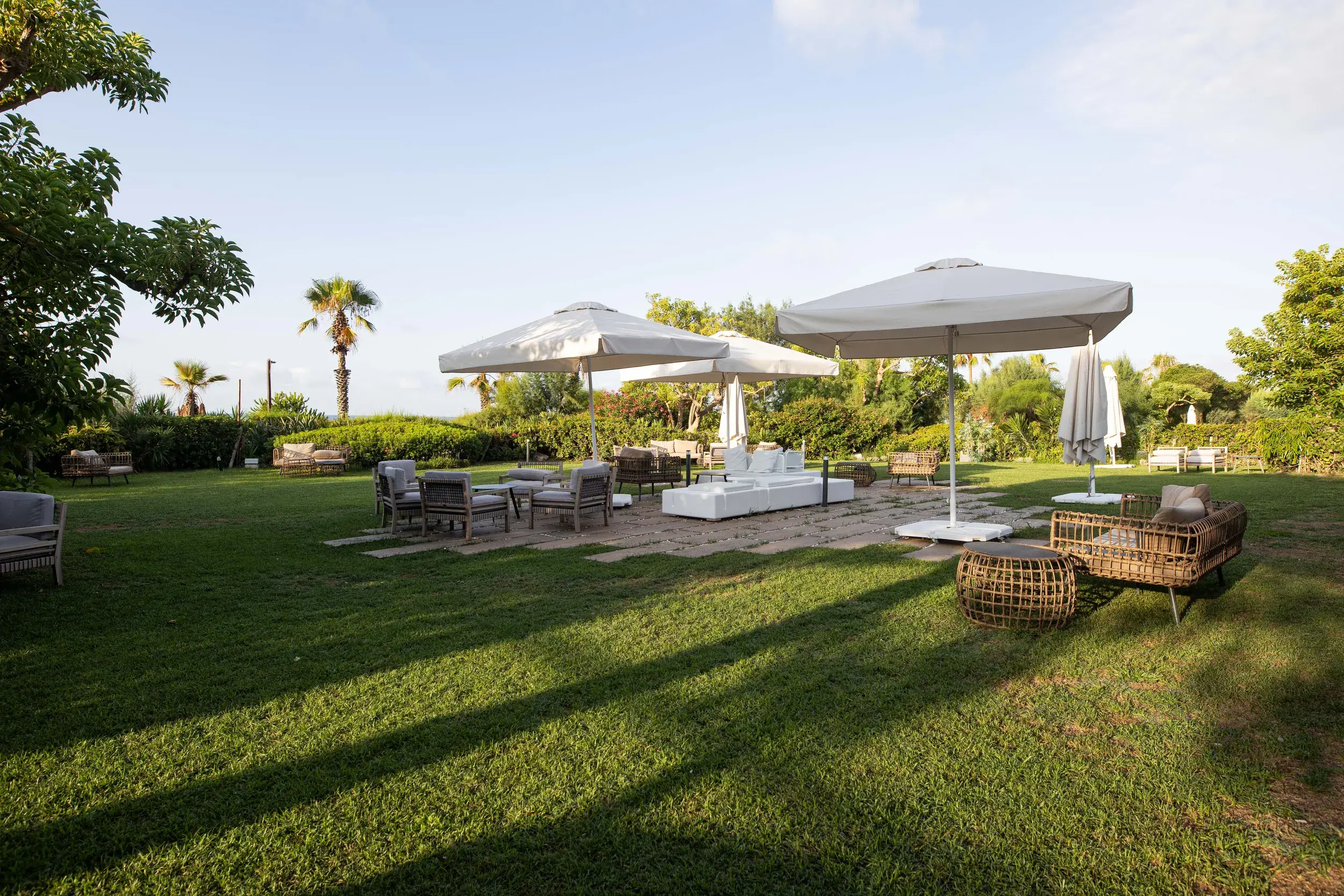 the outdoor terrace