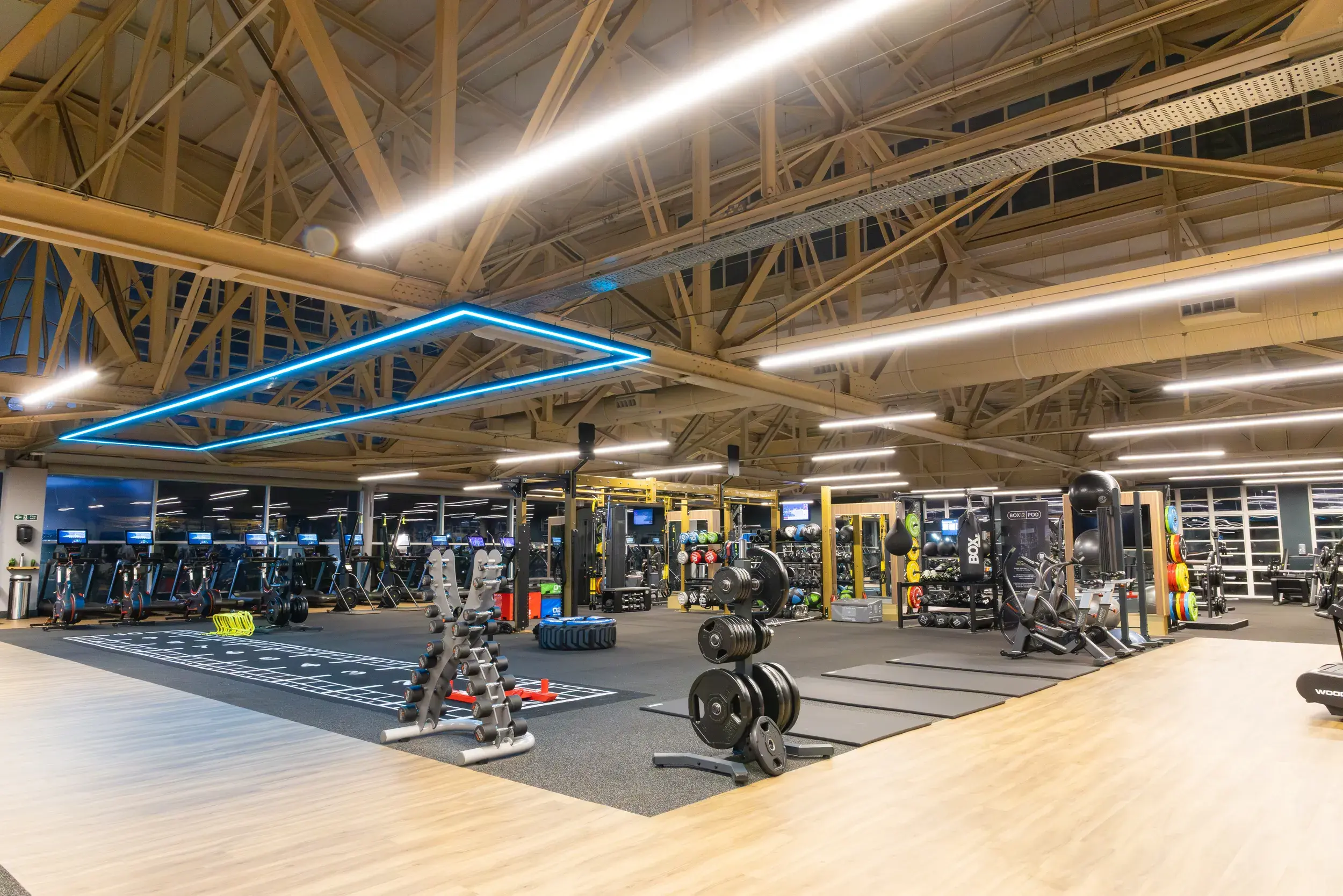 Gym equipment at David Lloyd Liverpool Speke