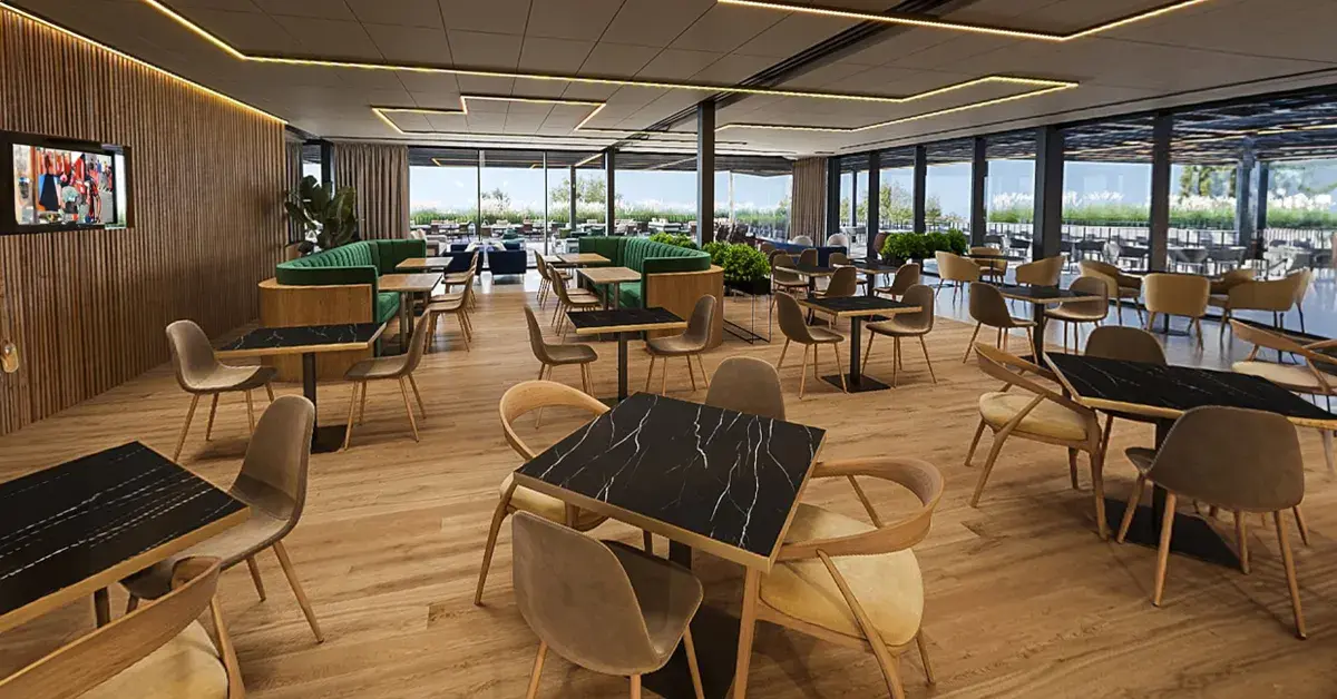 A comfortable seating area in the the Clubroom