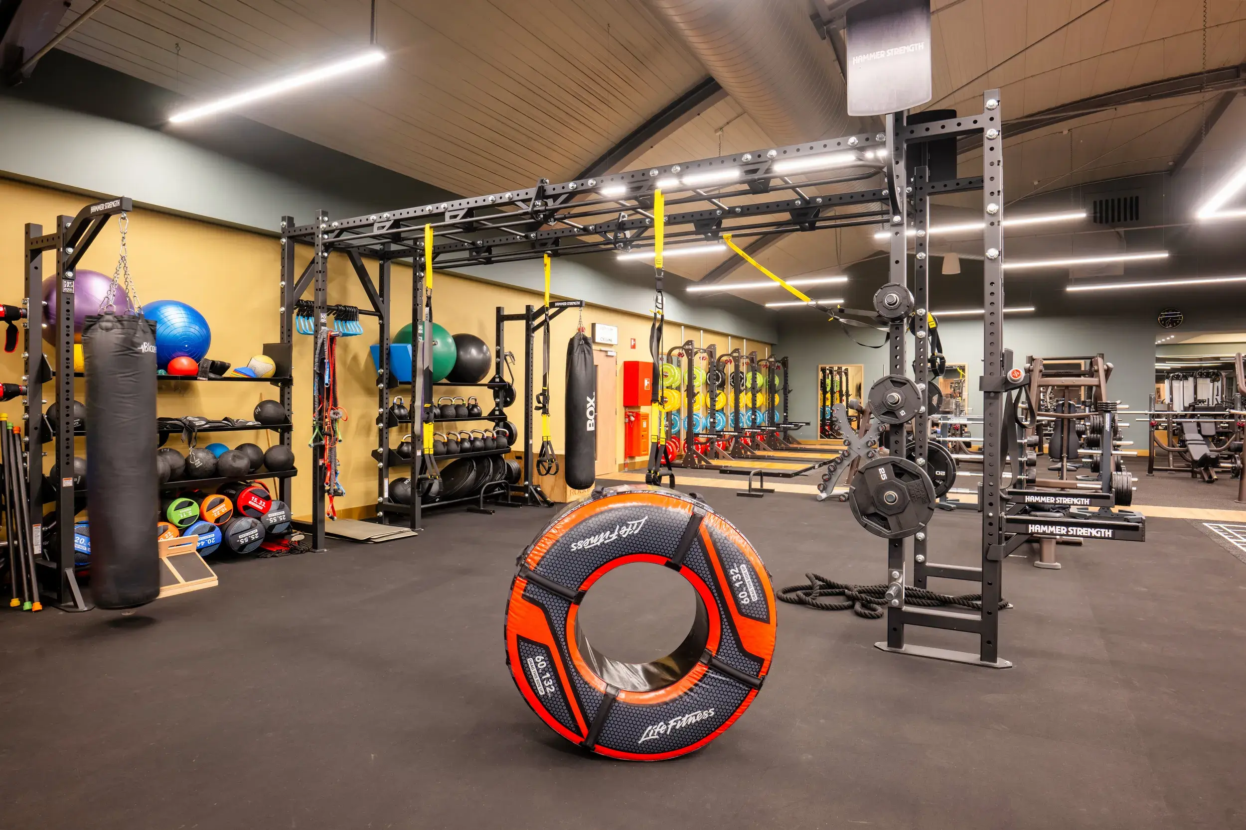 A man working out with a ball