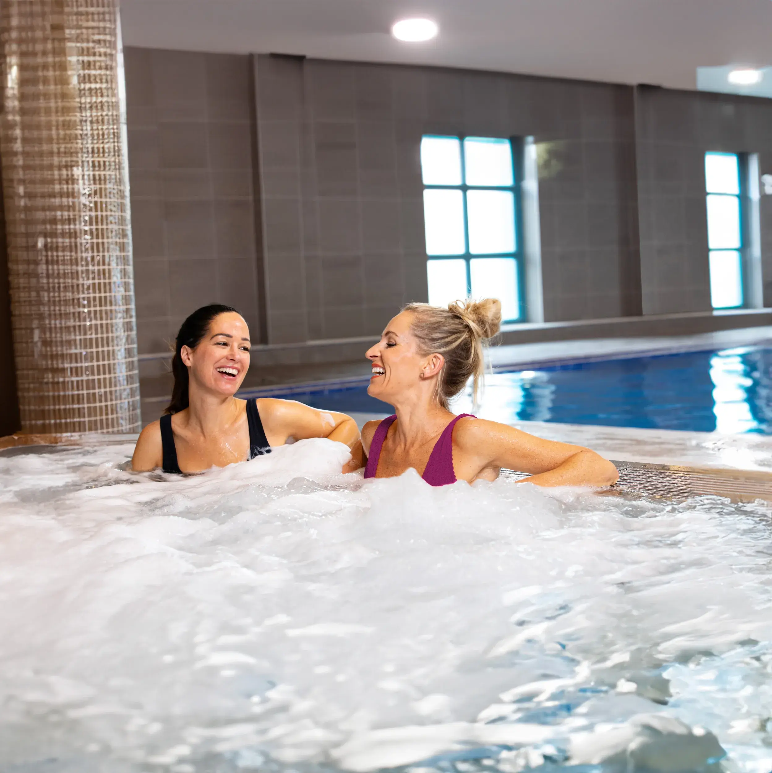 Two women in a hydropool