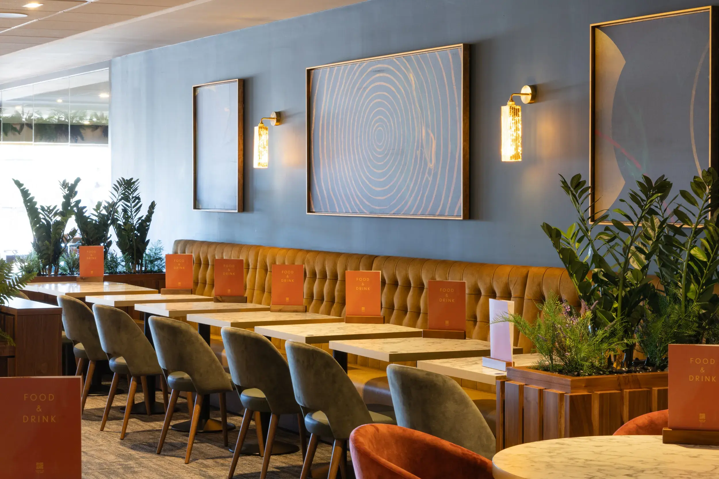 A comfortable seating area in the the Clubroom