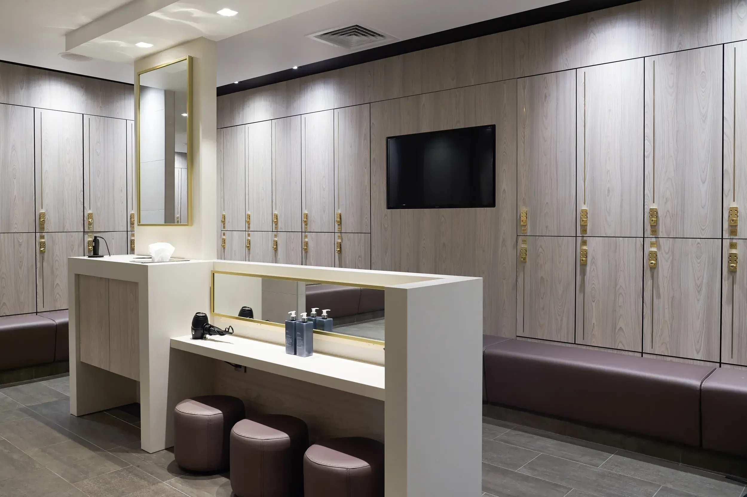 Locker room at Harbour Chelsea