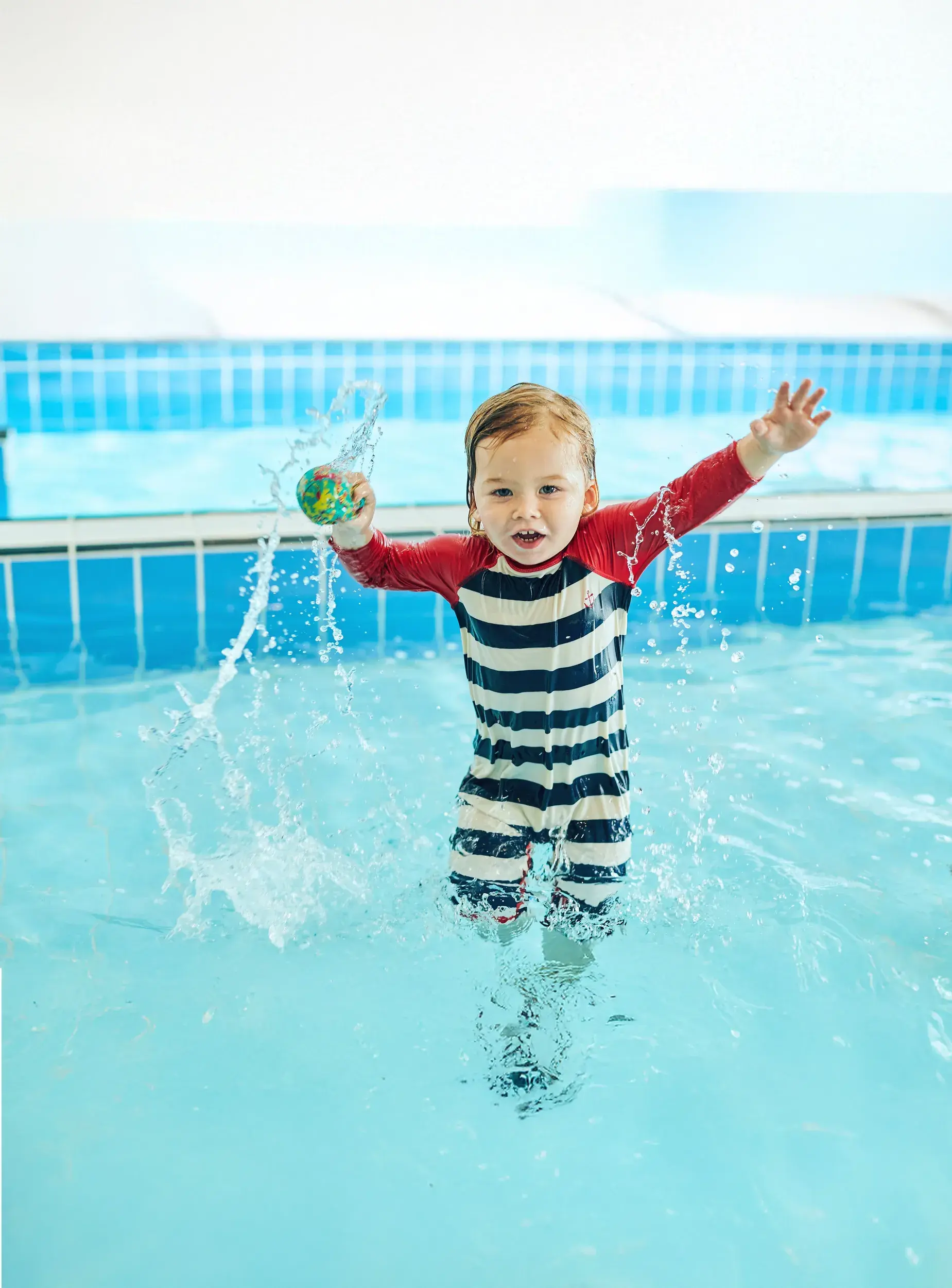 A child in the pool