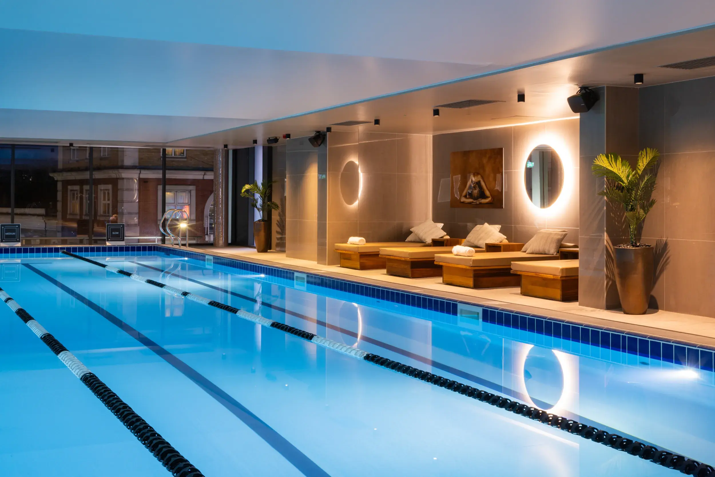 The indoor swimming pool