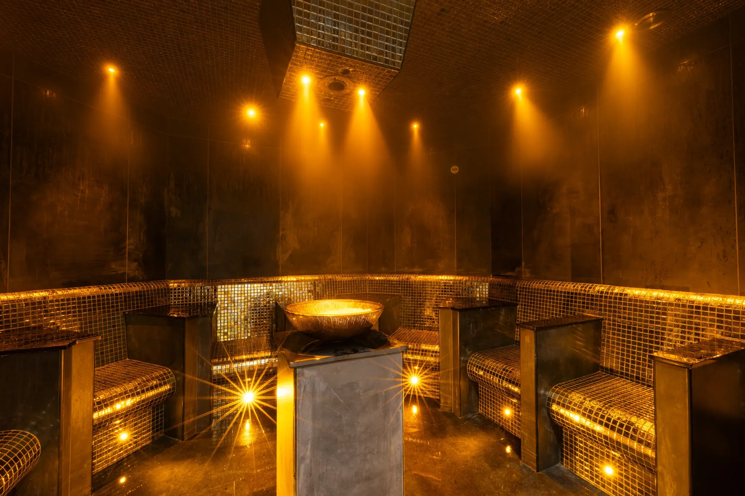 Outdoor spa garden seating area