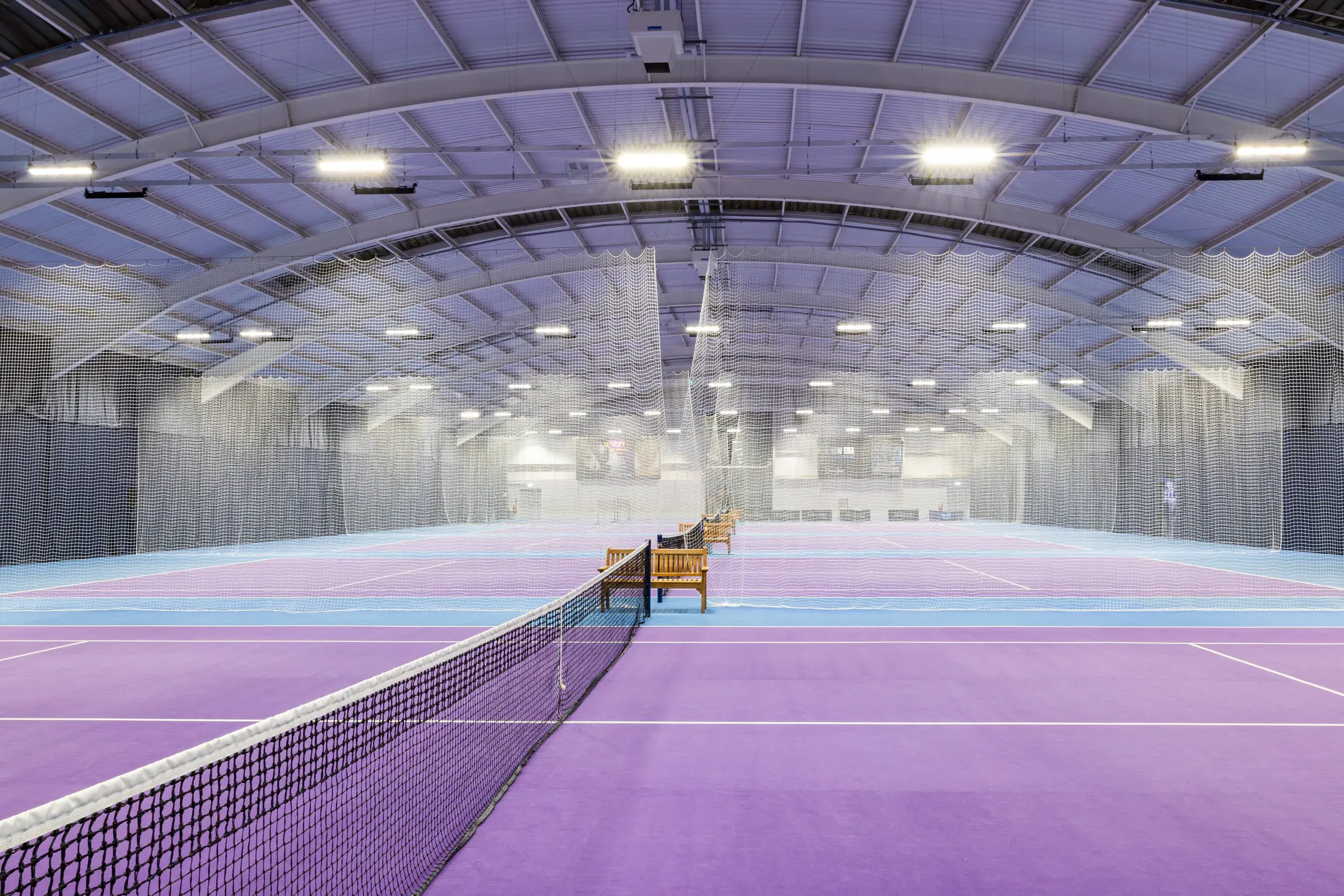 Indoor tennis courts at Glasgow West End
