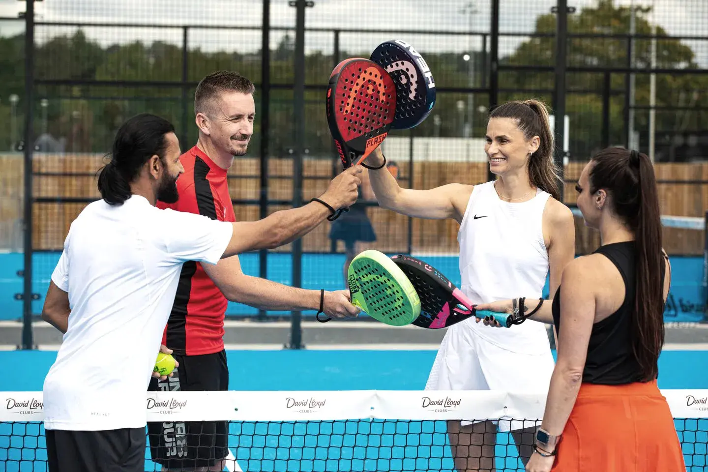 A group of people playing Padel