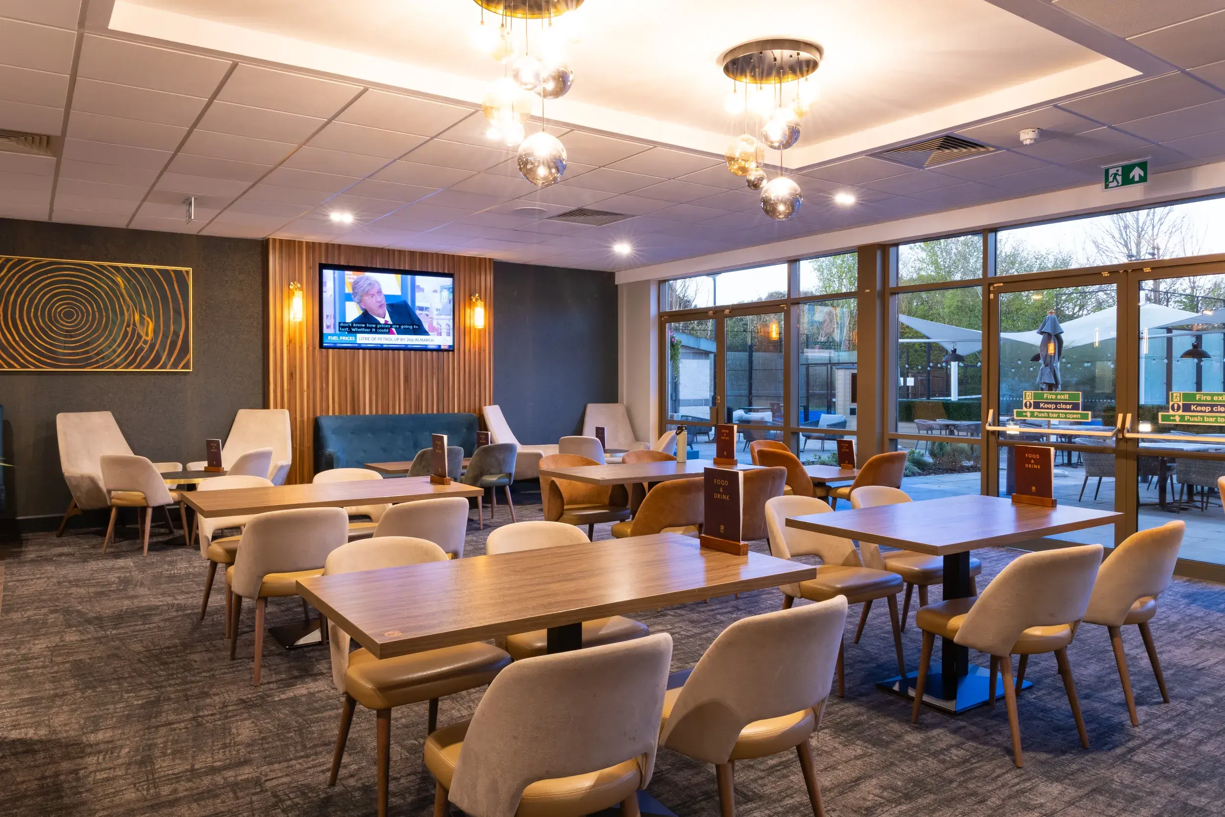 A comfortable seating area in the the Clubroom