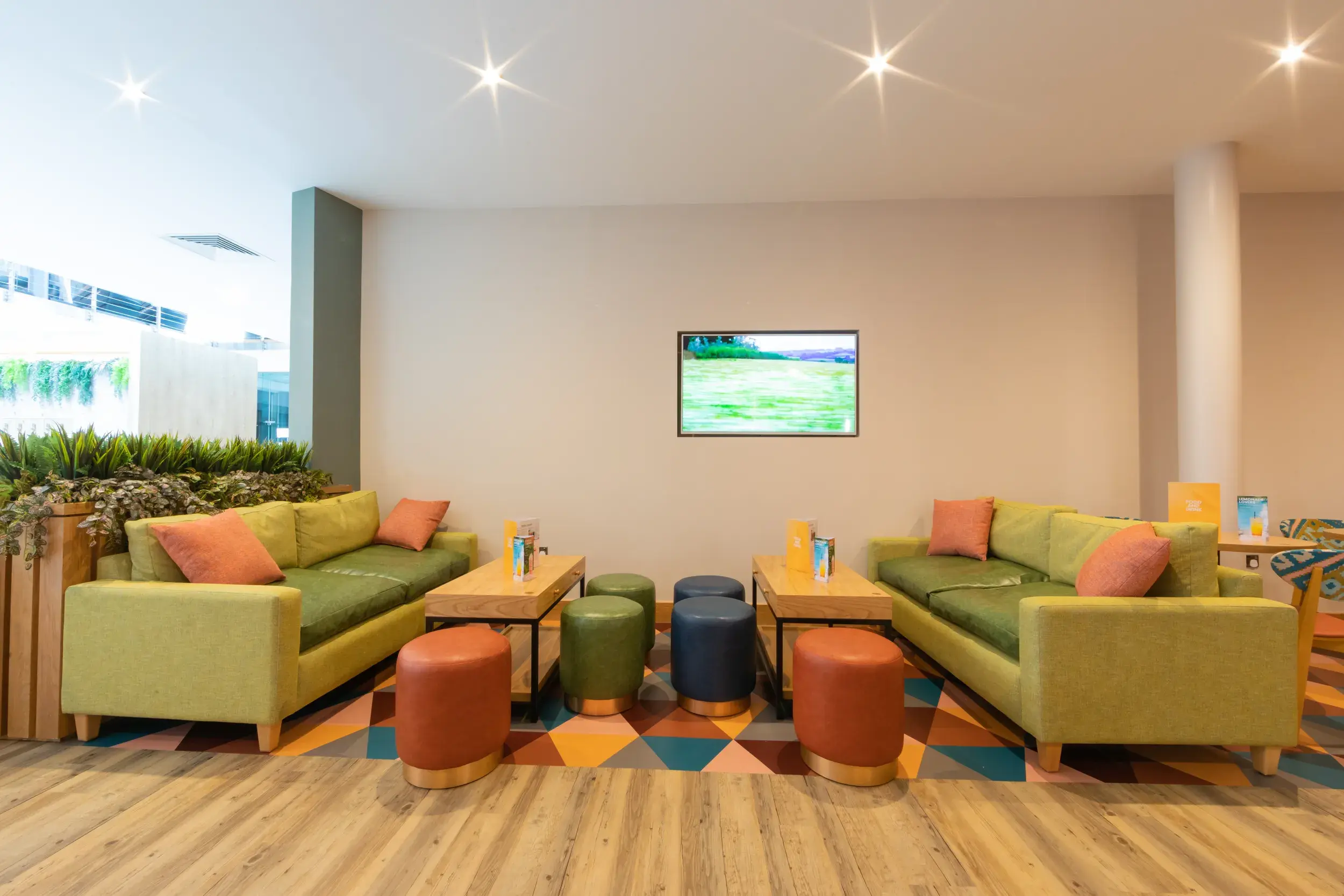 A comfortable seating area in the the Clubroom