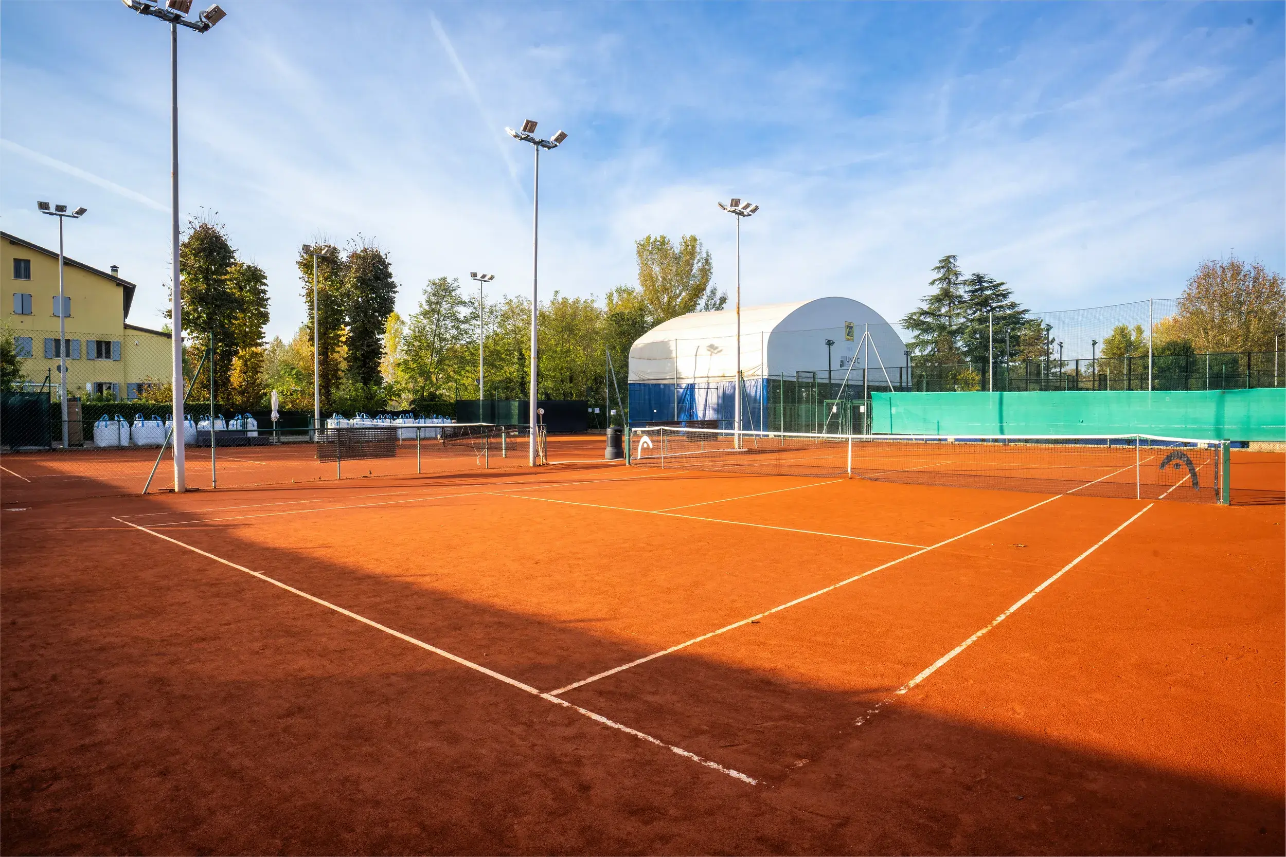 Clay tennis court at David Lloyd Clubs