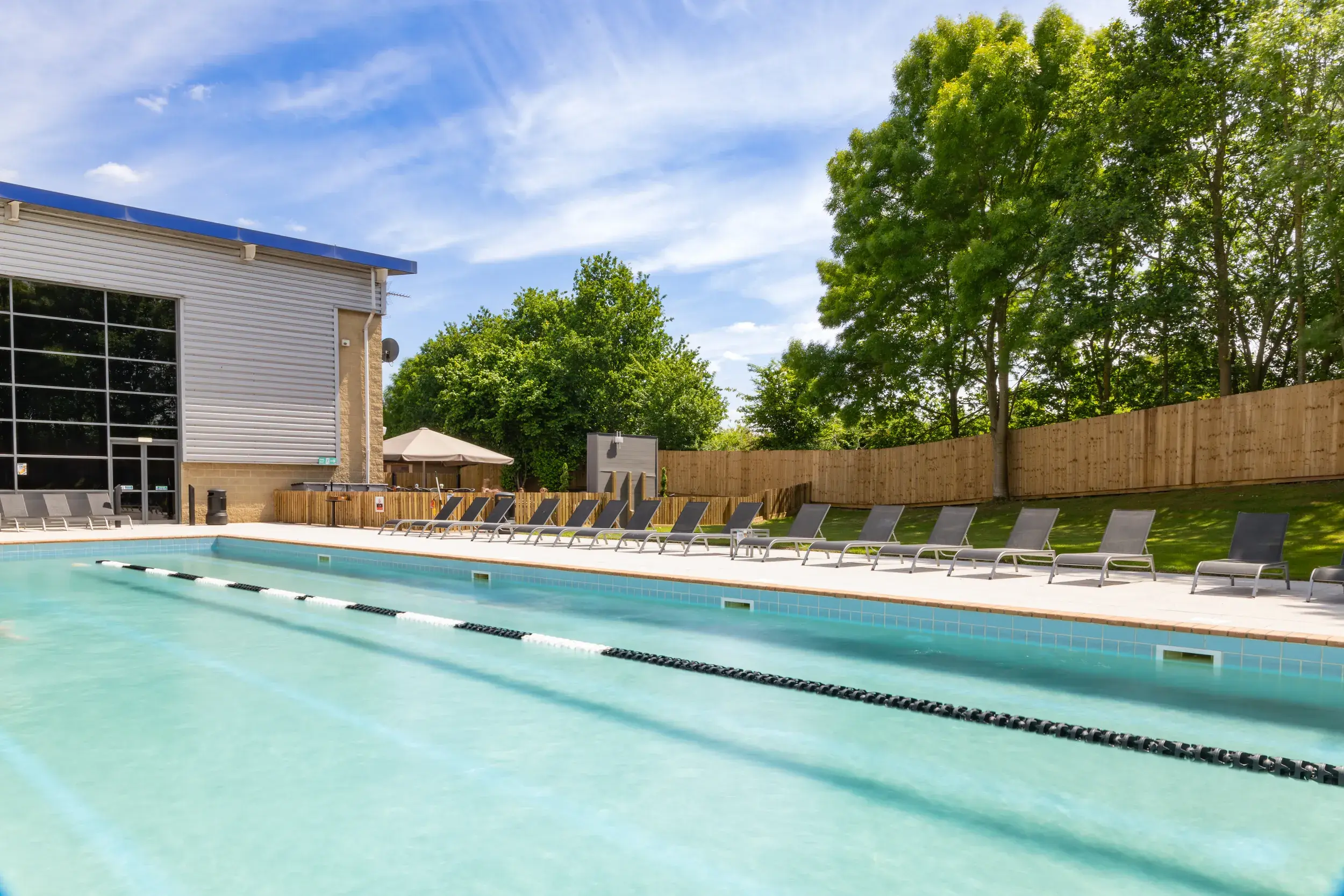 Outdoor pool at David Lloyd Lichfield