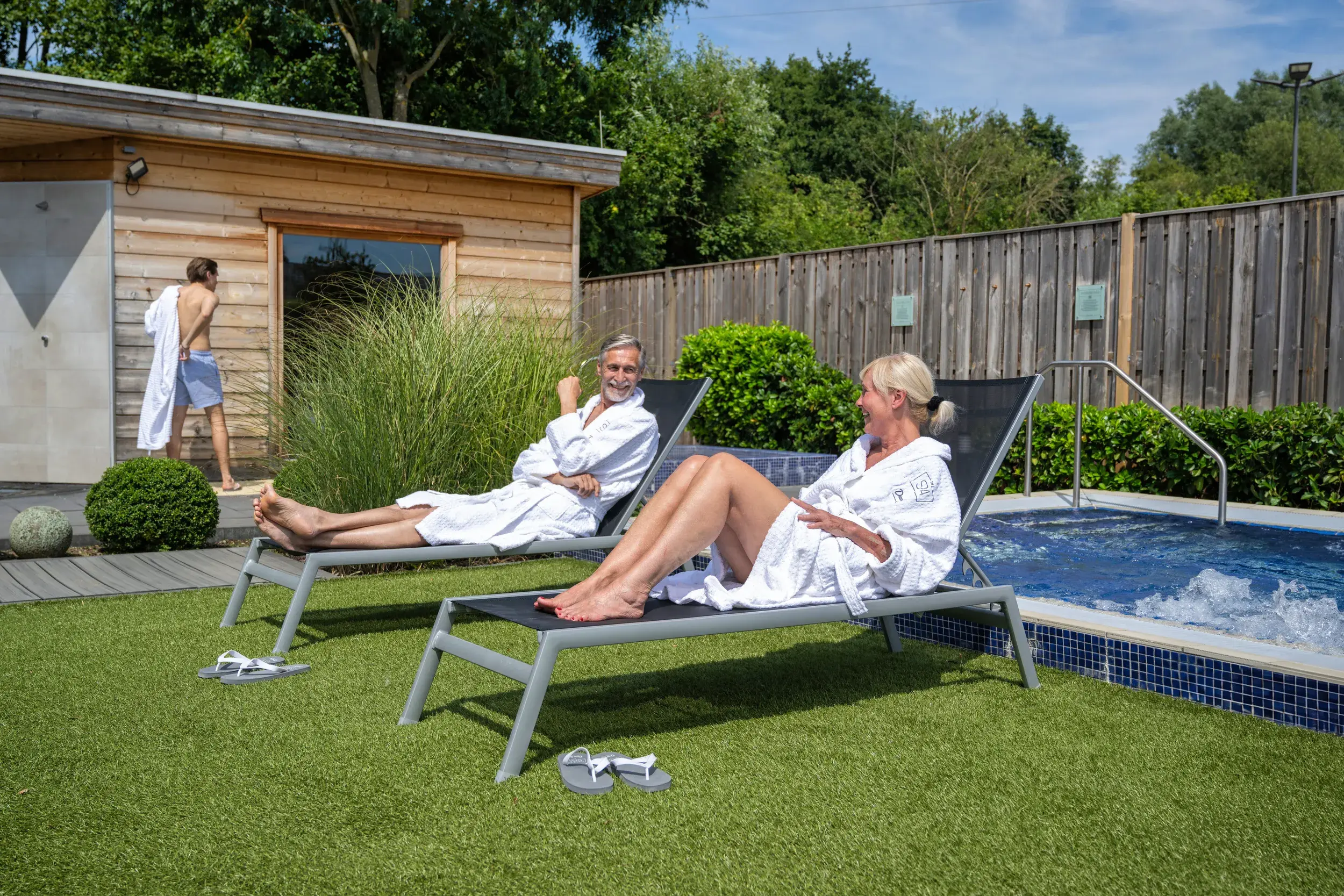 Outdoor sauna at David Lloyd Bad Homburg